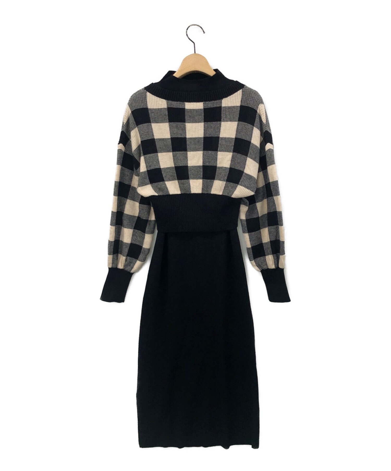 中古・古着通販】HER LIP TO (ハーリップトゥ) Multi-Way Plaid Knit