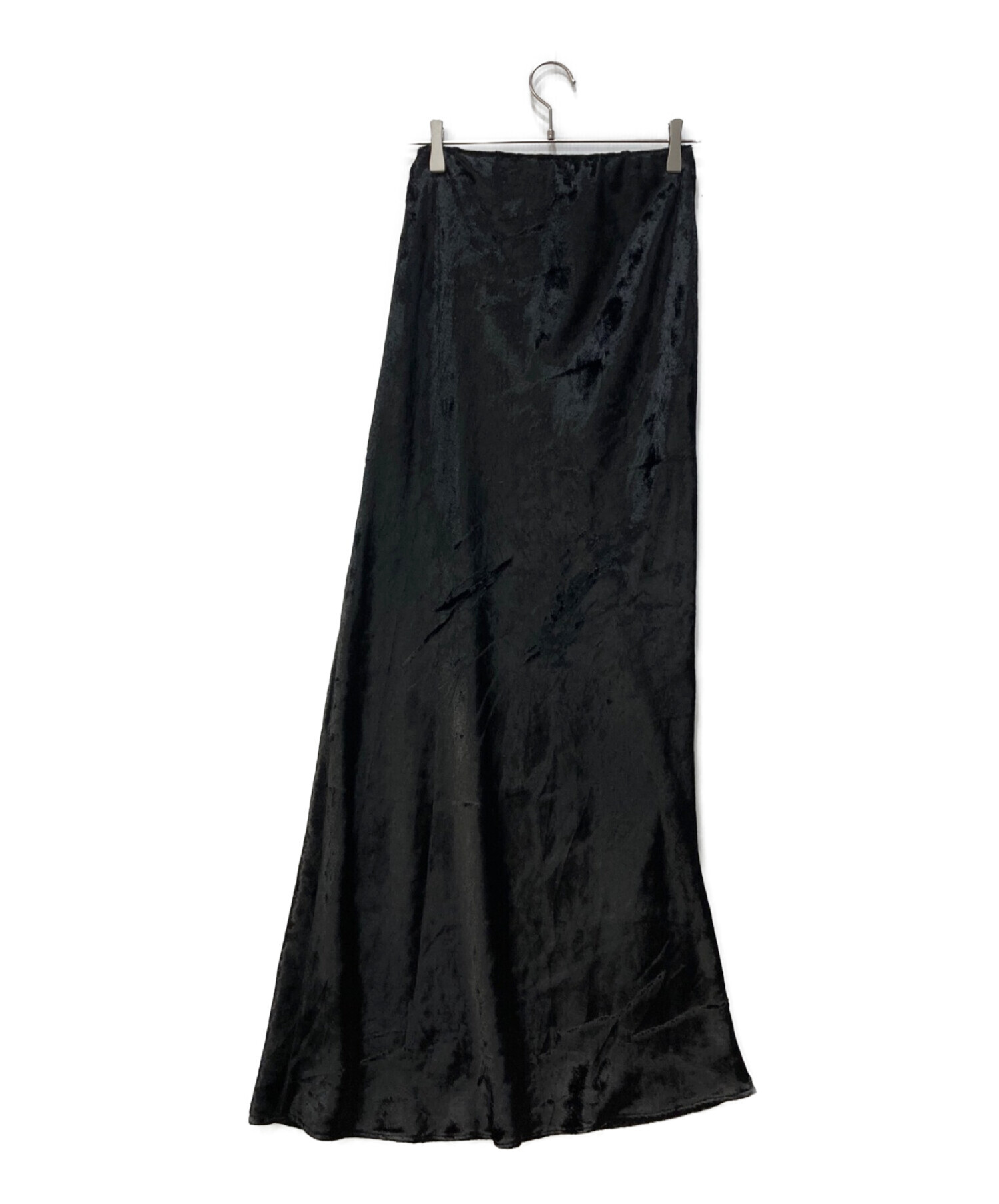 中古・古着通販】ENOF (イナフ) velvet long skirt ブラック サイズ:L