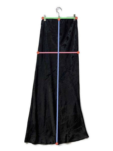 中古・古着通販】ENOF (イナフ) velvet long skirt ブラック