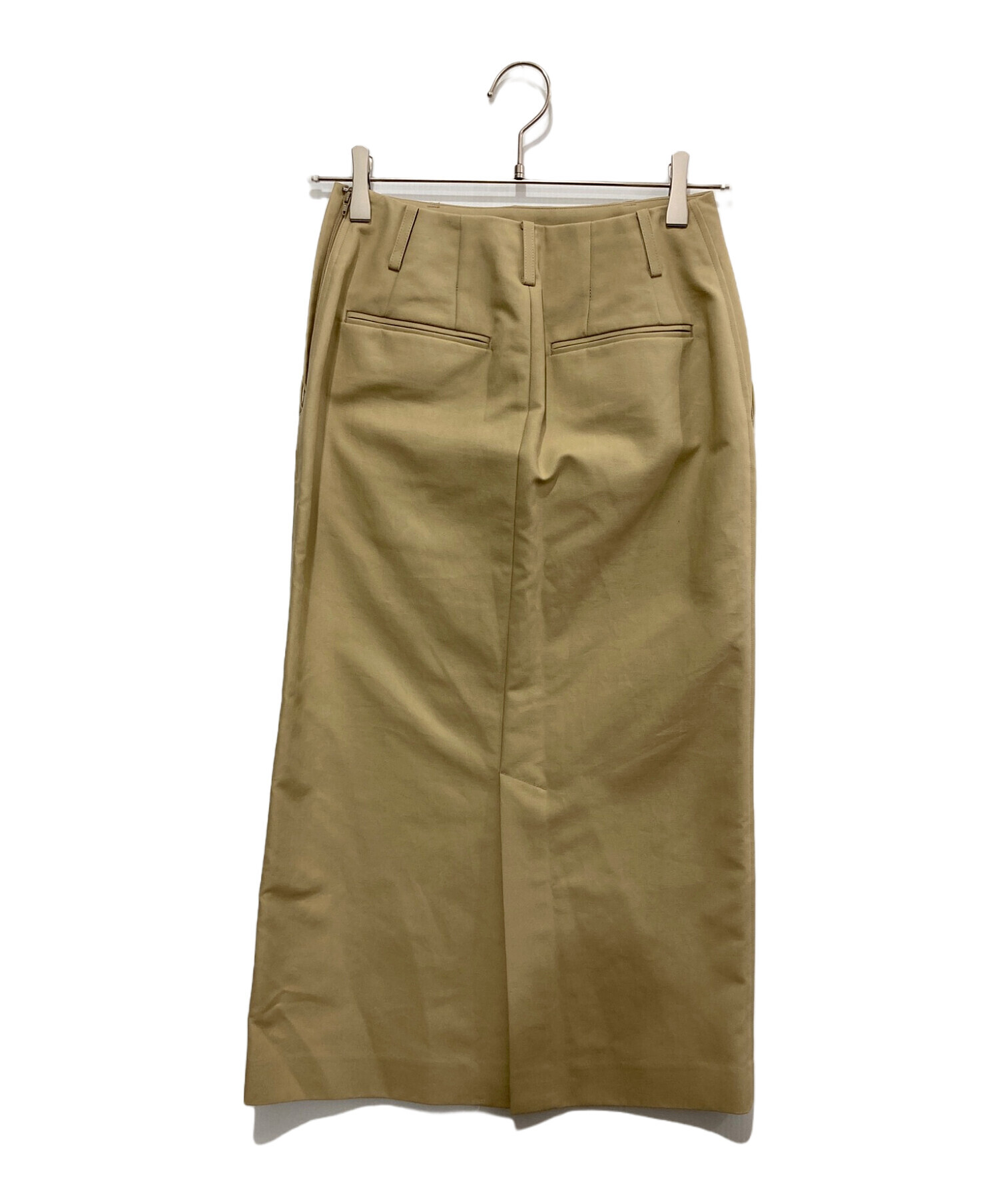 UNITED ARROWS (ユナイテッドアローズ) ダブルベントタックタイトスカート ベージュ サイズ:34