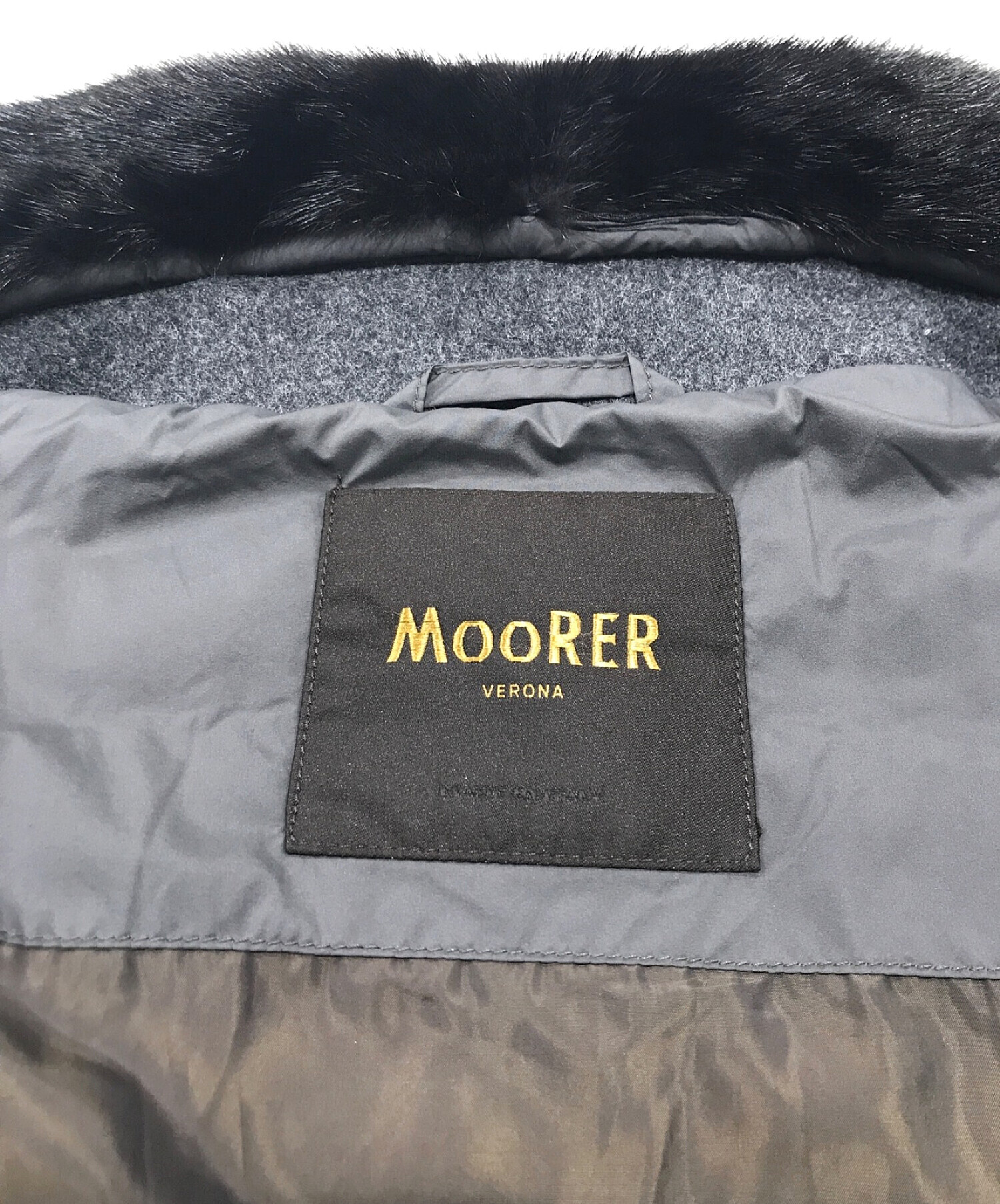 中古・古着通販】MOORER (ムーレー) ダウンコート グレー サイズ:42