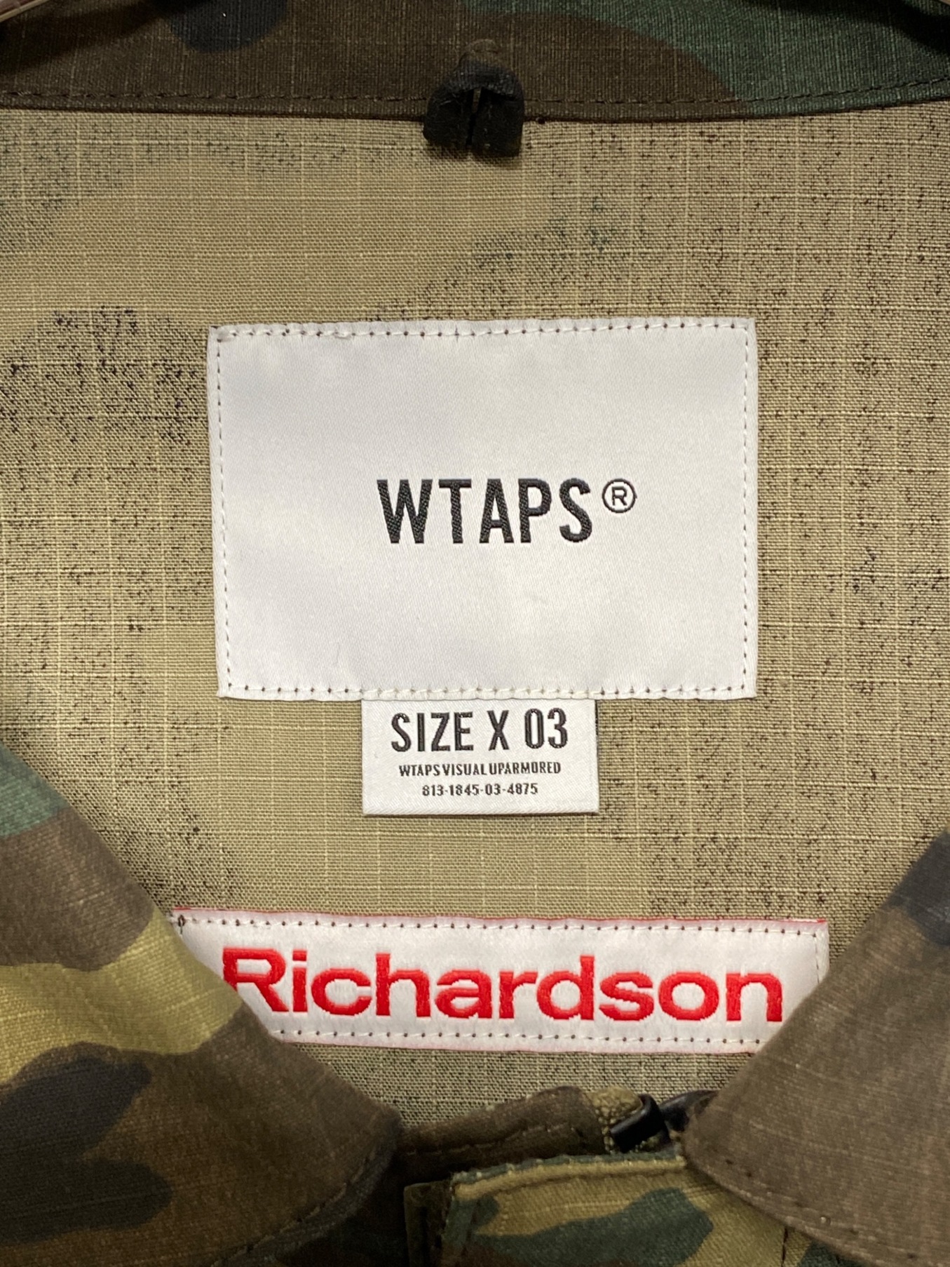 Richardson (リチャードソン) WTAPS (ダブルタップス) BUDS / LS / COTTON. RIPSTOP. CAMO カーキ  サイズ:03