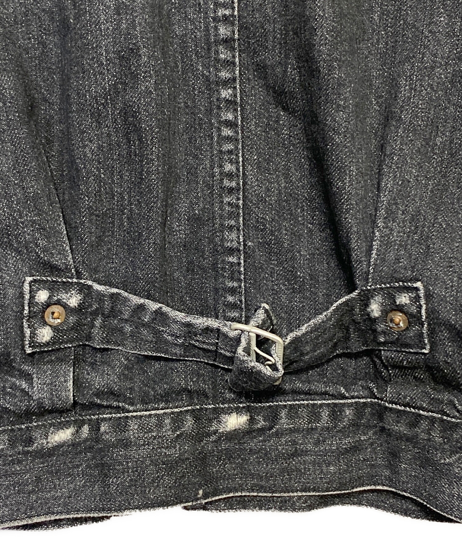 SEQUEL (シークエル) FRAGMENT DESIGN (フラグメントデザイン) DAMAGE DENIM JACKET ブラック サイズ:L