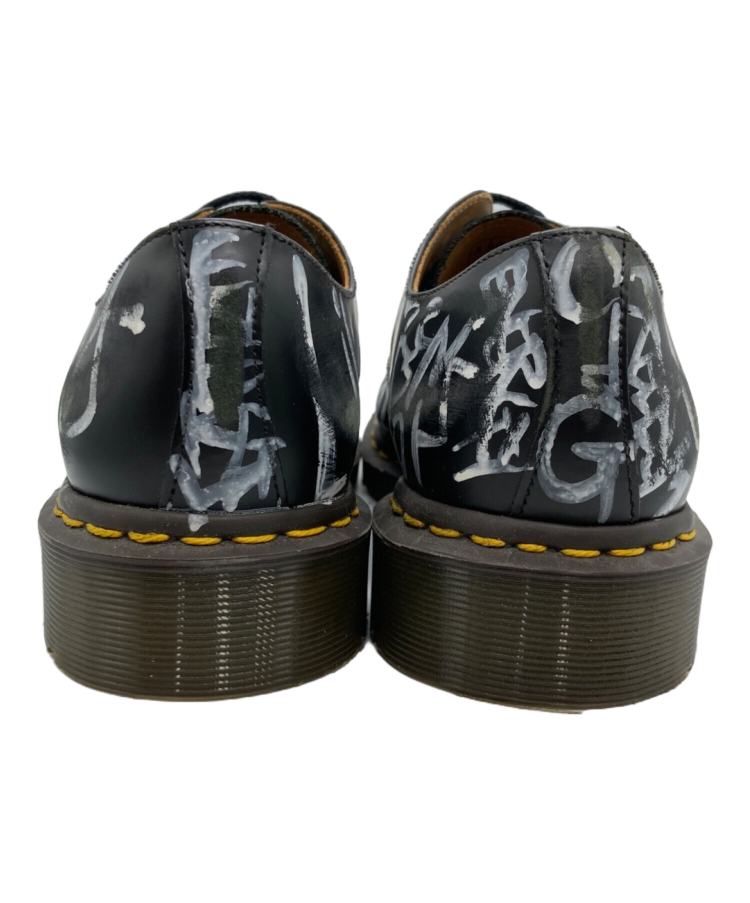 COMME des GARCONS HOMME DEUX (コムデギャルソン オム ドゥ) Dr.Martens (ドクターマーチン)  ペイント3ホールシューズ ブラック サイズ:EU 42