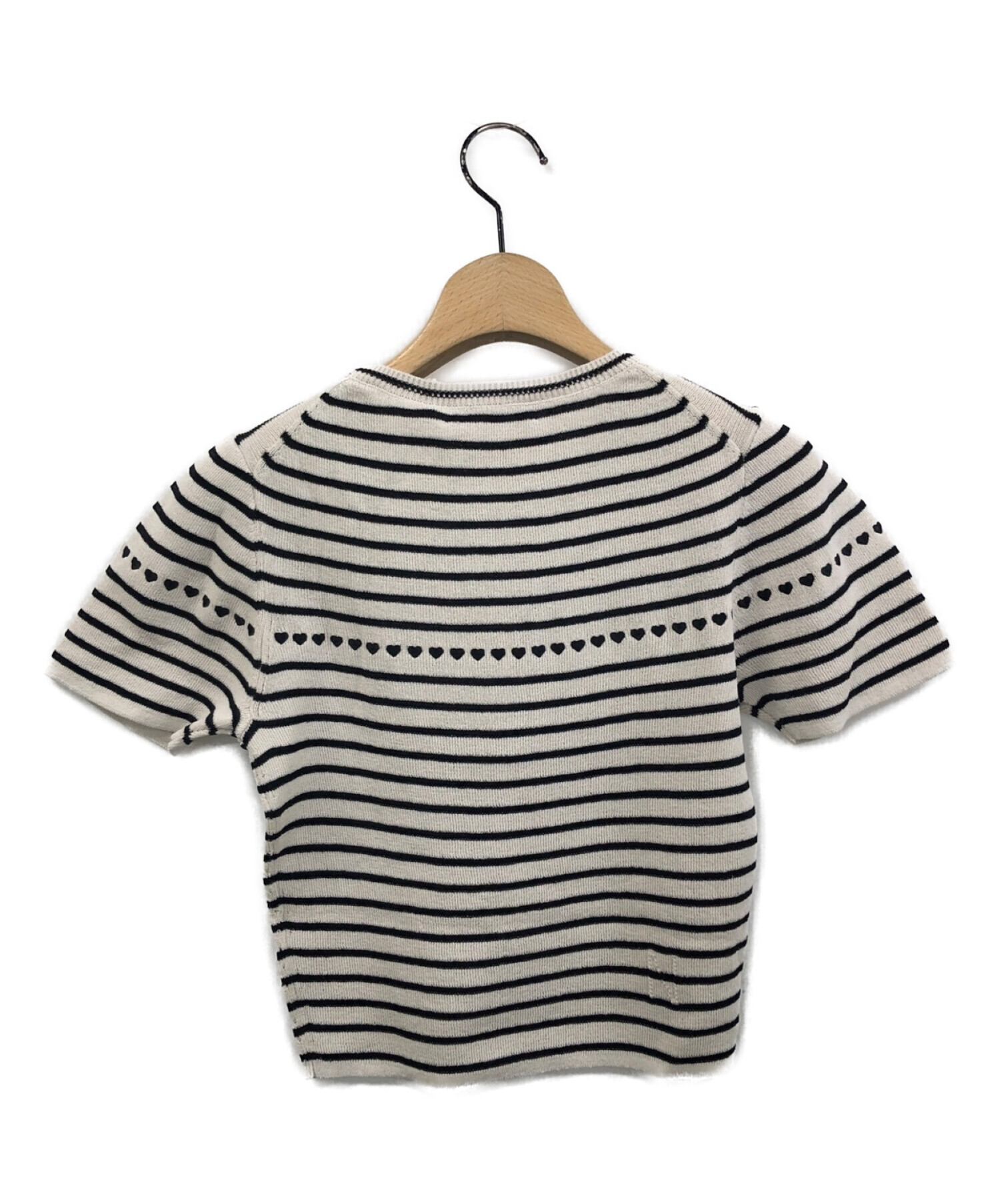 新品未使用タグ付き◎paper mix pattern knit T-shirt mini
