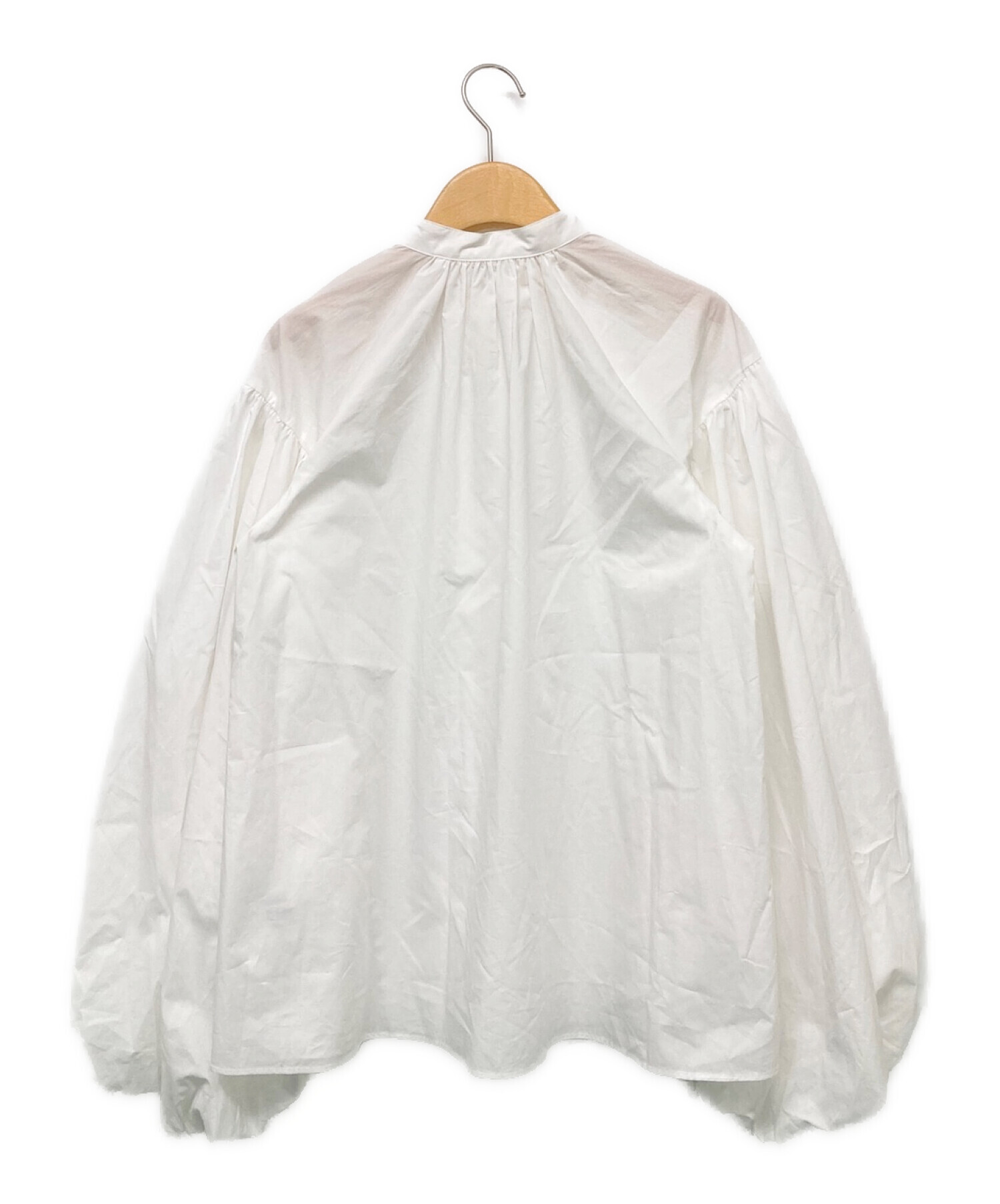 ETRE TOKYO (エトレトウキョウ) コットンボリュームスリーブシャツ ホワイト サイズ:F