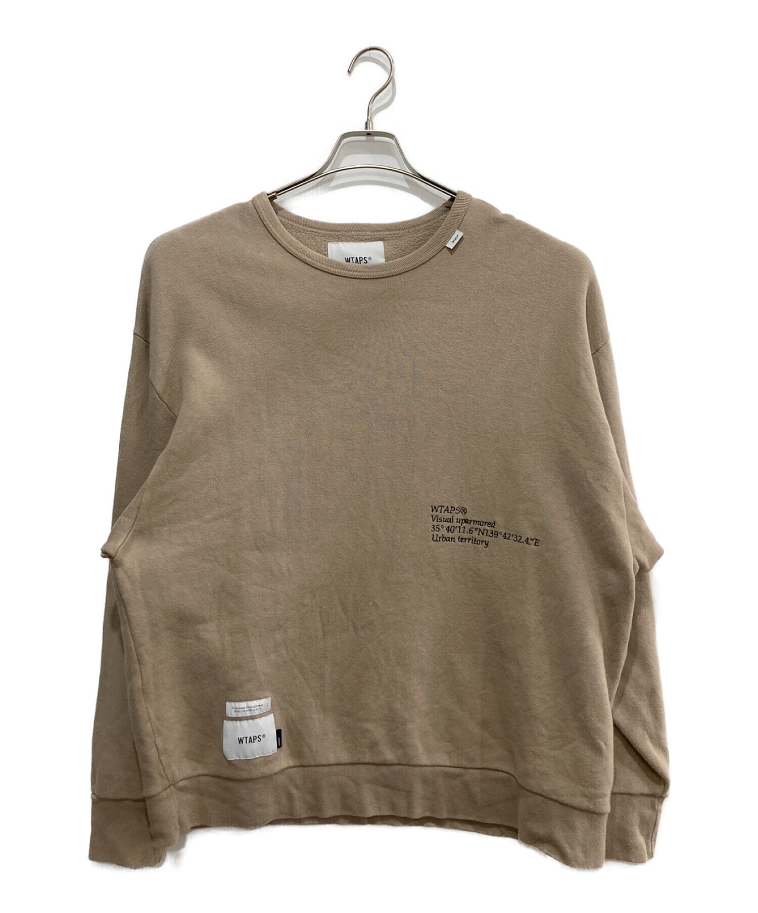 中古・古着通販】WTAPS (ダブルタップス) INSECT / CREW NECK / COTTON/スウェット/211ATDT-CSM18 ベージュ  サイズ:X０４｜ブランド・古着通販 トレファク公式【TREFAC FASHION】スマホサイト