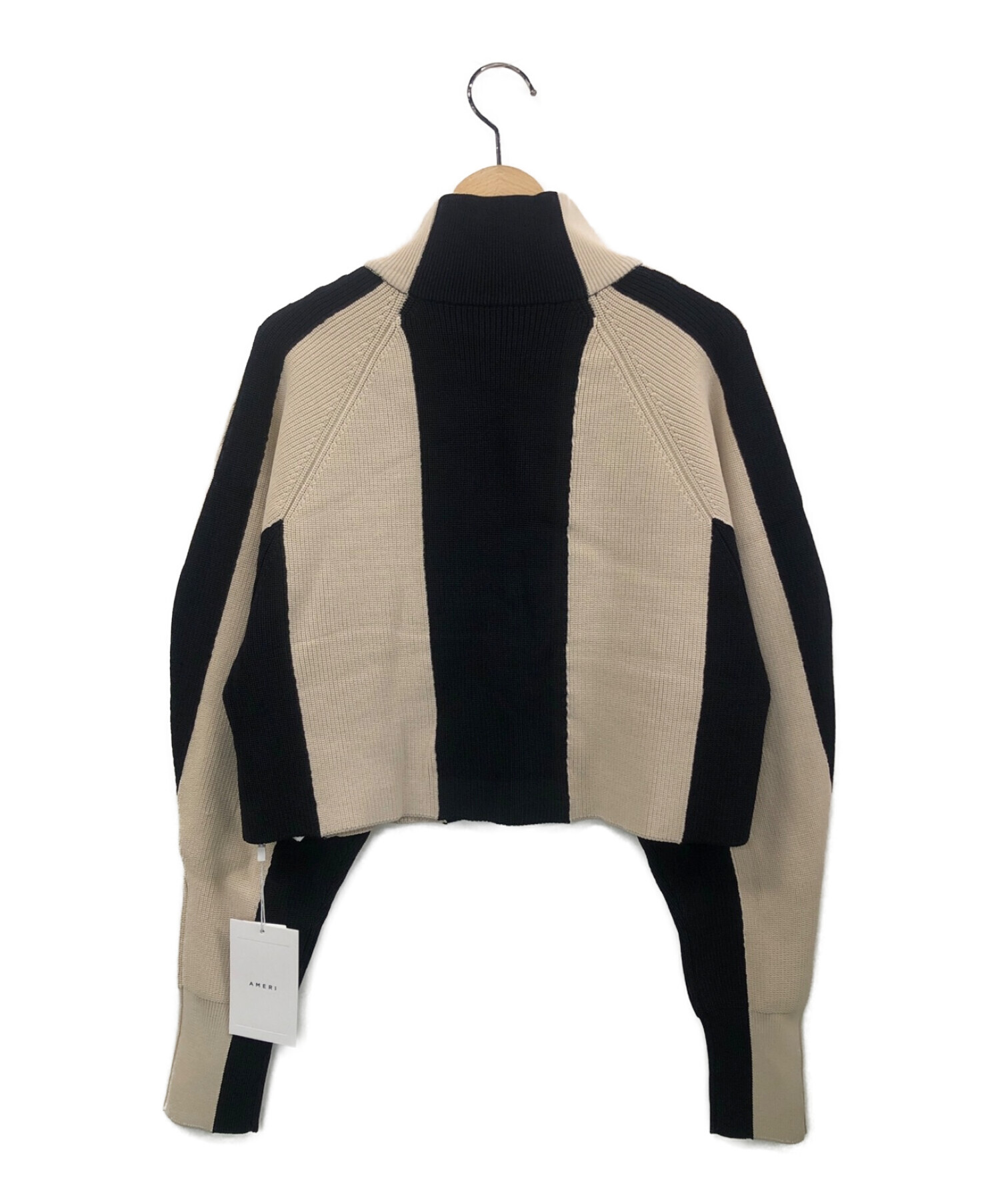 AMERI WIDE STRIPE KNIT TOP他の方はお控えください - ニット/セーター