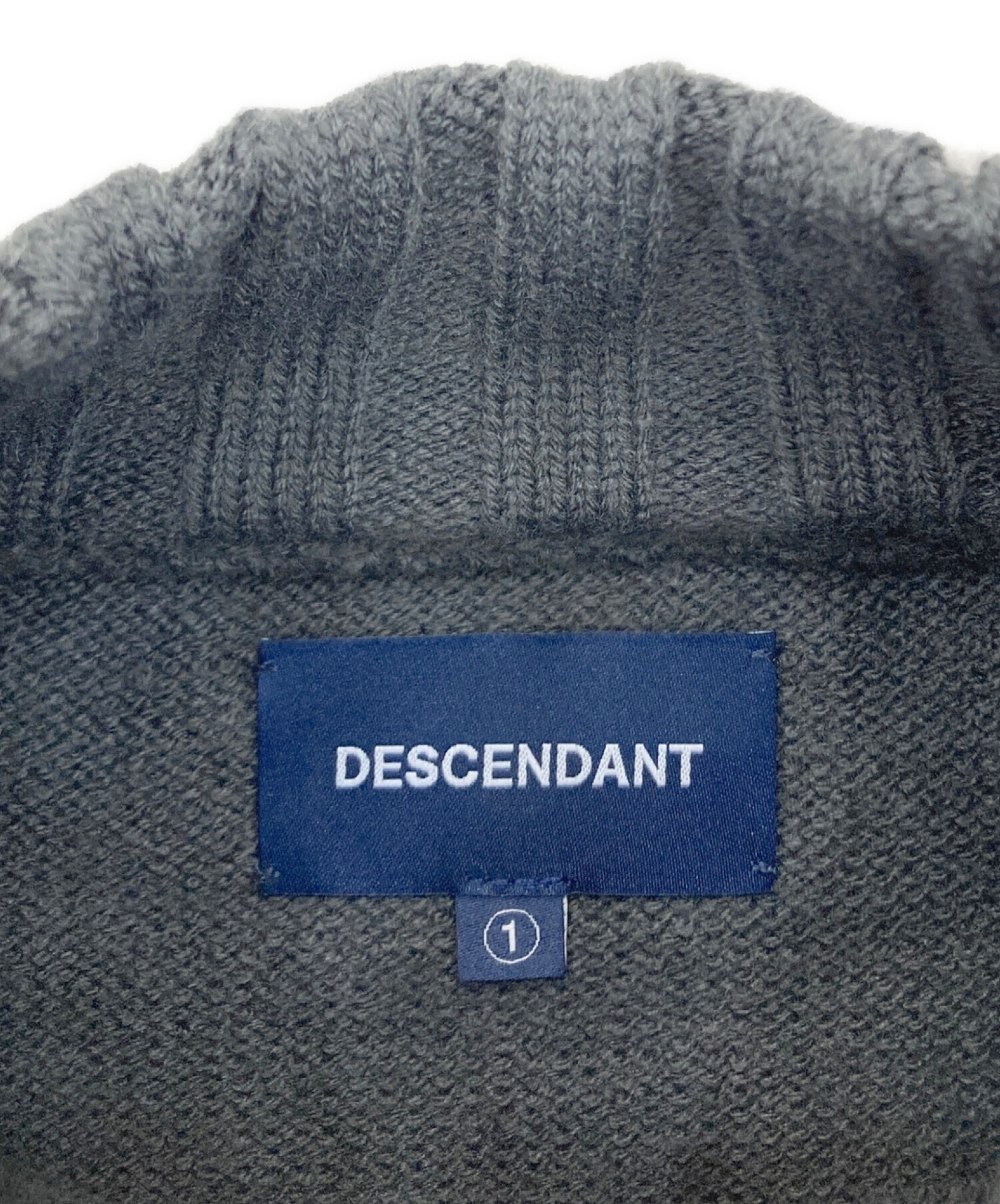 DESCENDANT (ディセンダント) STRAND MOCK NECK KNIT ブラック サイズ:1(S)