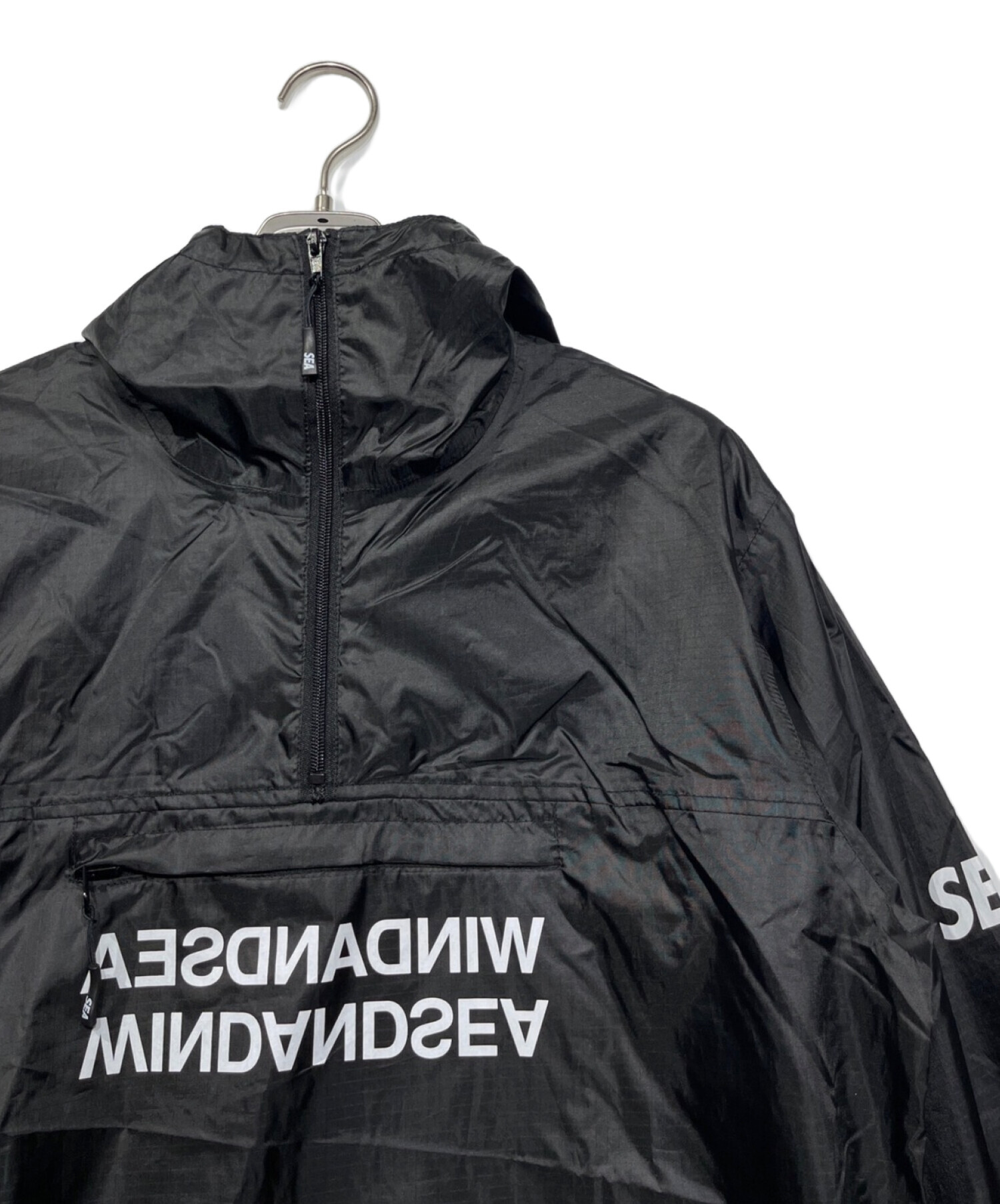 中古・古着通販】WIND AND SEA (ウィンダンシー) Waterproof Nylon Anorak ブラック サイズ:L｜ブランド・古着通販  トレファク公式【TREFAC FASHION】スマホサイト