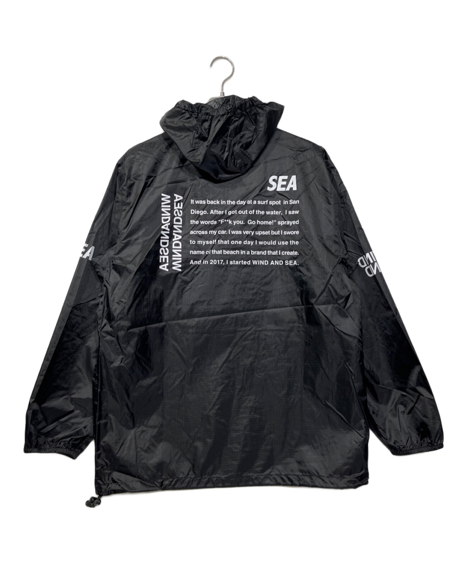 WIND AND SEA (ウィンダンシー) Waterproof Nylon Anorak ブラック サイズ:L