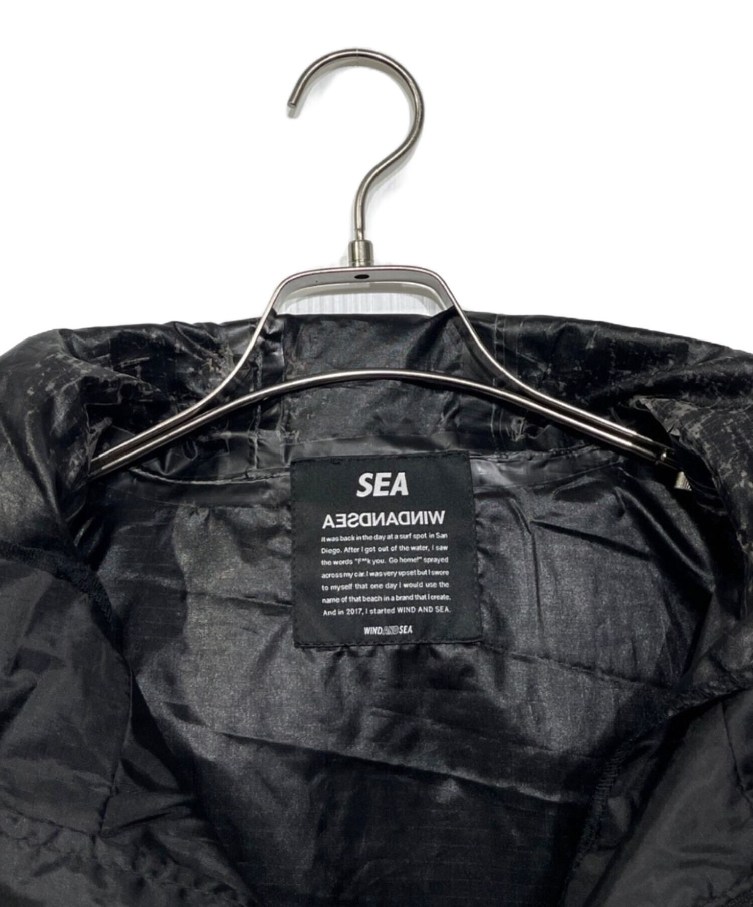 中古・古着通販】WIND AND SEA (ウィンダンシー) Waterproof Nylon Anorak ブラック サイズ:L｜ブランド・古着通販  トレファク公式【TREFAC FASHION】スマホサイト