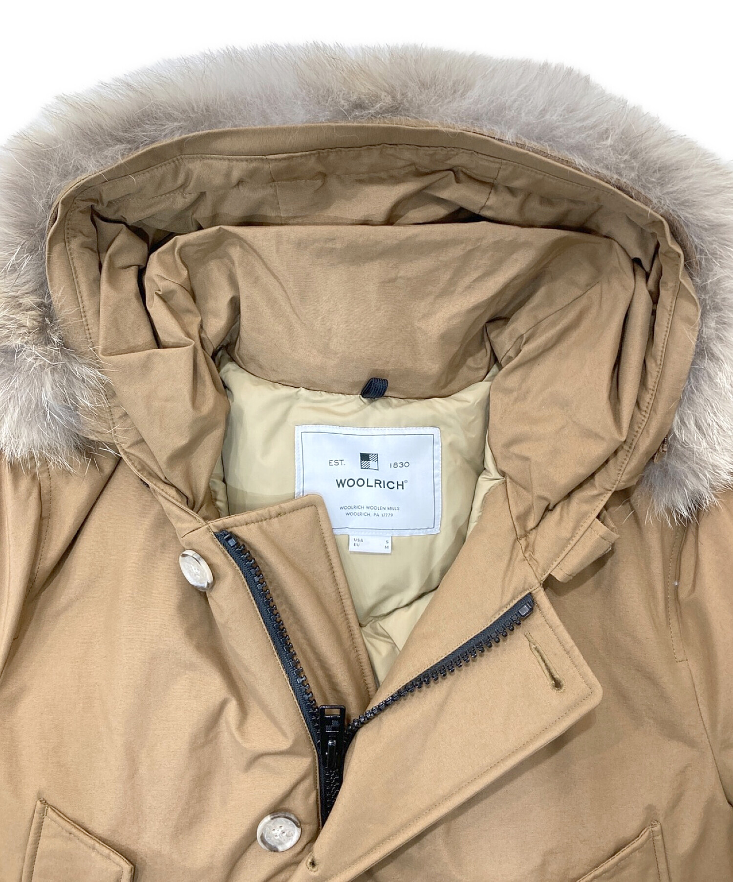 中古・古着通販】WOOLRICH (ウールリッチ) NEW ARCTIC PARKA WOOU0297 ベージュ サイズ:М｜ブランド・古着通販  トレファク公式【TREFAC FASHION】スマホサイト