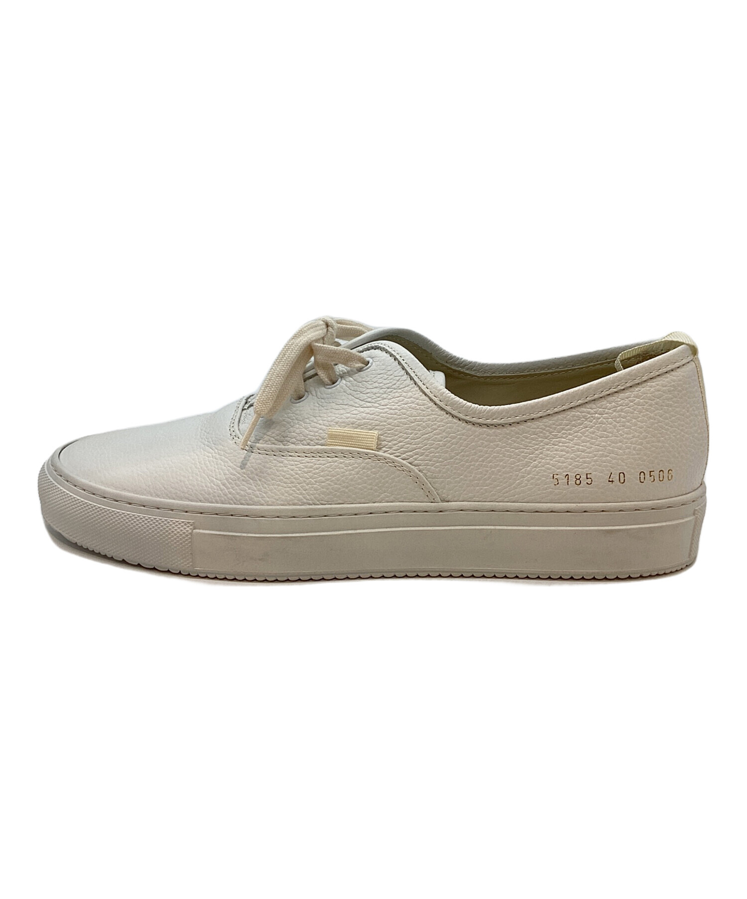 中古・古着通販】COMMON PROJECTS (コモンプロジェクツ) レザースニーカー ホワイト サイズ:40｜ブランド・古着通販  トレファク公式【TREFAC FASHION】スマホサイト