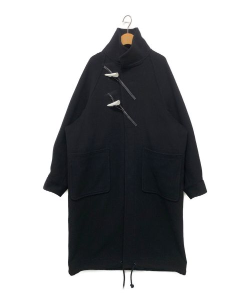 中古・古着通販】HYKE (ハイク) PILE DUFFLE COAT ブラック サイズ:2