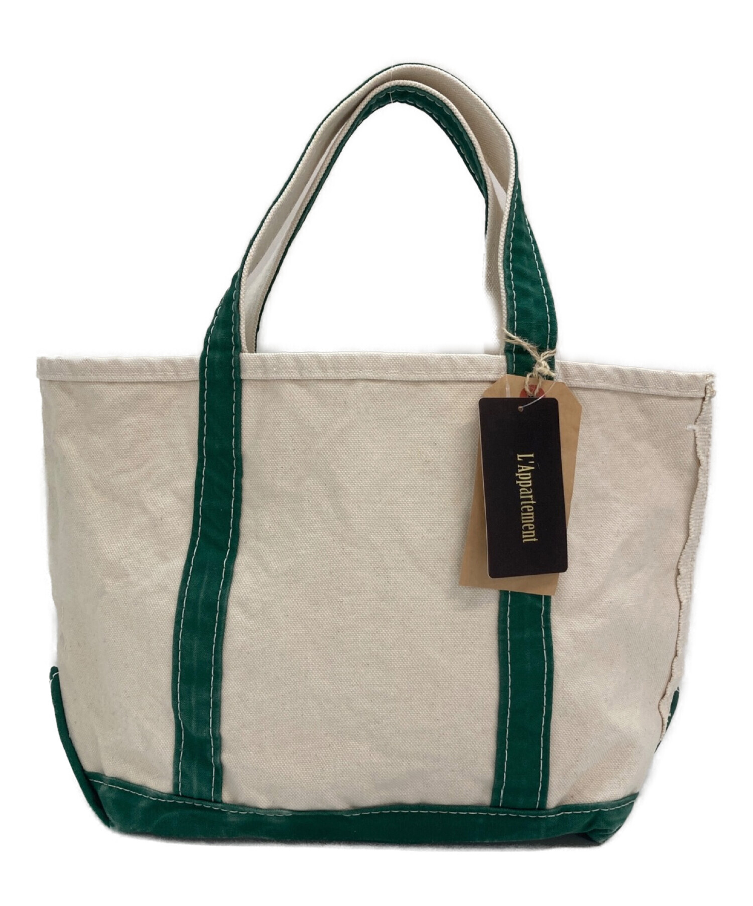 L.L.Bean (エルエルビーン) L'appartement (アパルトモン) REMI RELIEF (レミレリーフ) Canvas  Midium Tote Bag グリーン サイズ:F