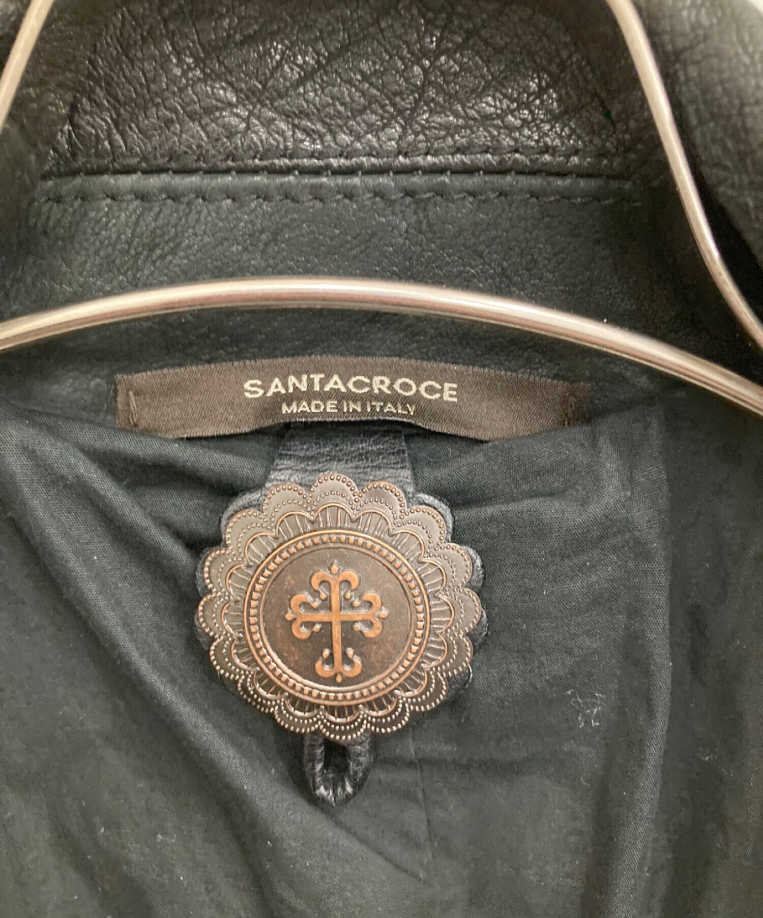 SANTACROCEサンタクローチェ レザージャケット 革ジャン 茶色 xs 