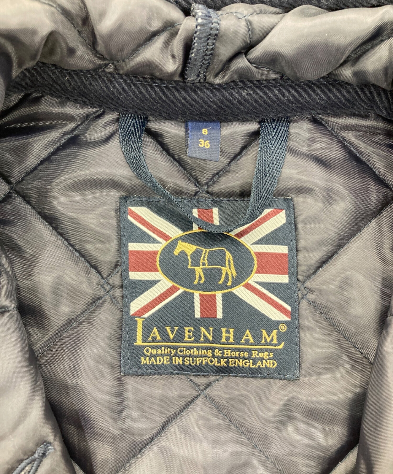 中古・古着通販】LAVENHAM (ラベンハム) キルティングコート ネイビー