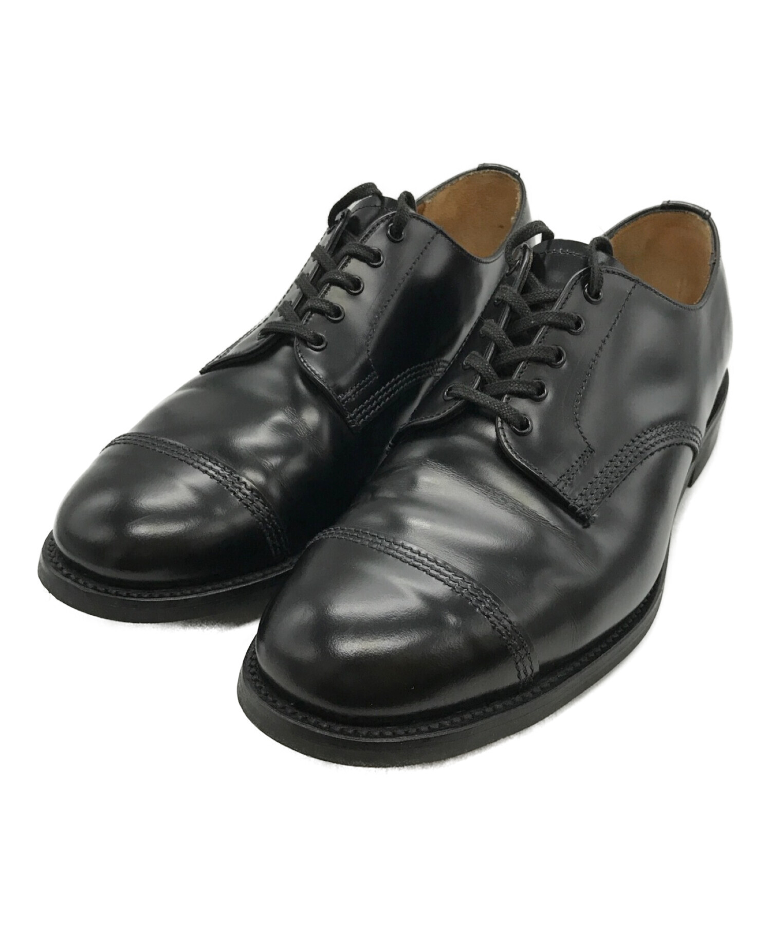 SANDERS (サンダース) Military Derby Shoes ブラック サイズ: 7 1/2