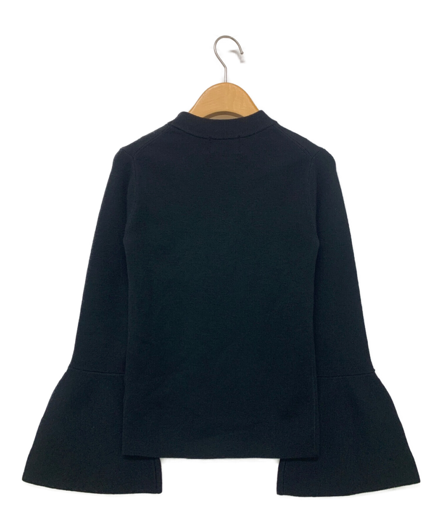 中古・古着通販】CLANE (クラネ) BELL SLEEVE KNIT TOPS ブラック サイズ:1｜ブランド・古着通販  トレファク公式【TREFAC FASHION】スマホサイト