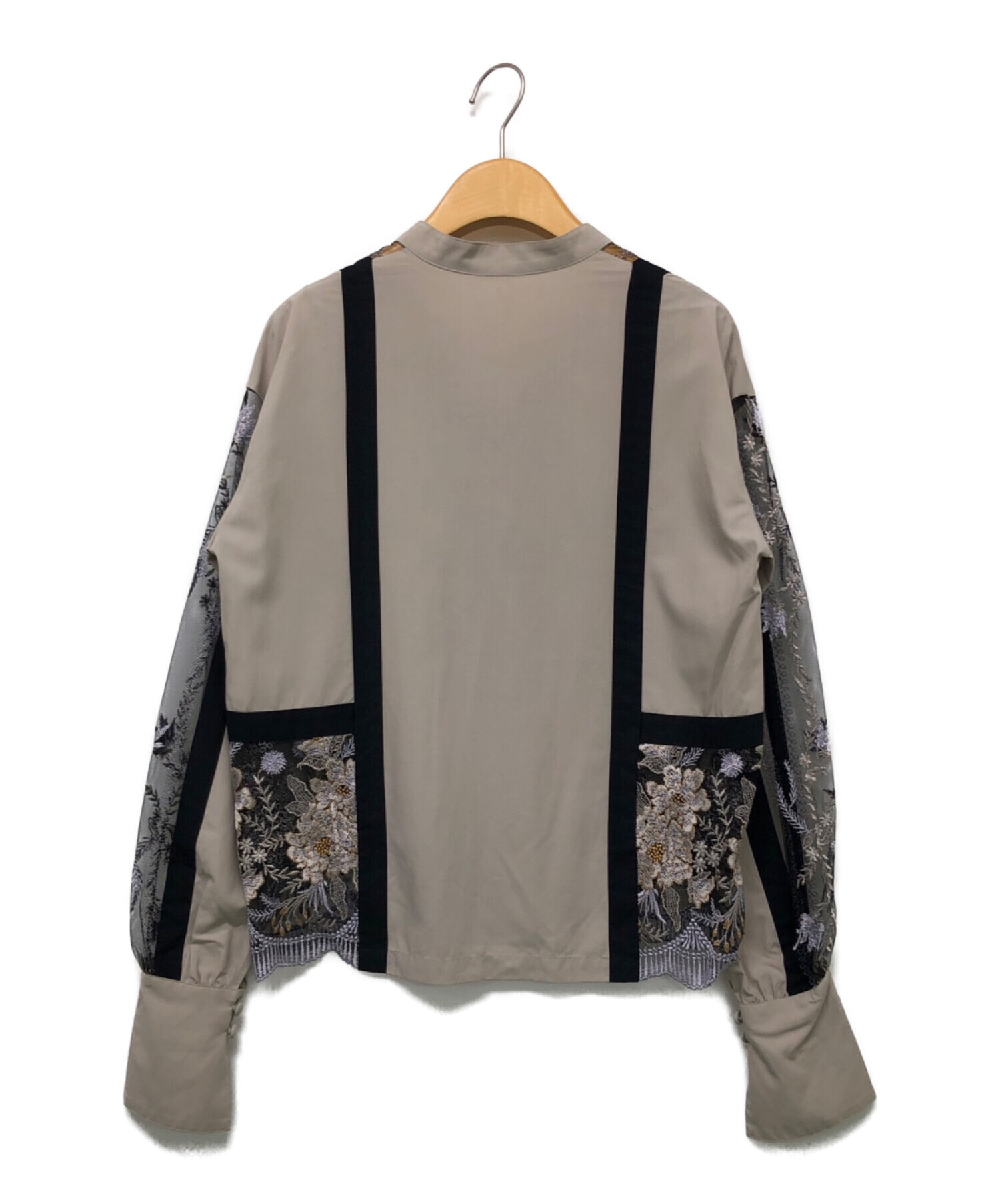 MURRAL (ミューラル) framed flower blouse ベージュ サイズ:F