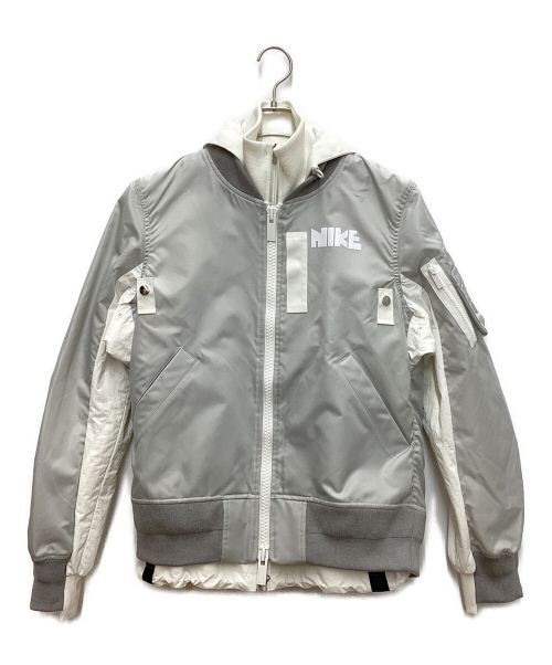 中古・古着通販】NIKE (ナイキ) sacai (サカイ) レイヤードボンバージャケット グレー サイズ:XS｜ブランド・古着通販  トレファク公式【TREFAC FASHION】スマホサイト