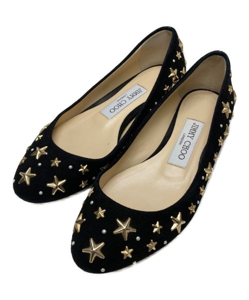 中古・古着通販】JIMMY CHOO (ジミーチュウ) スタッズフラットシューズ 