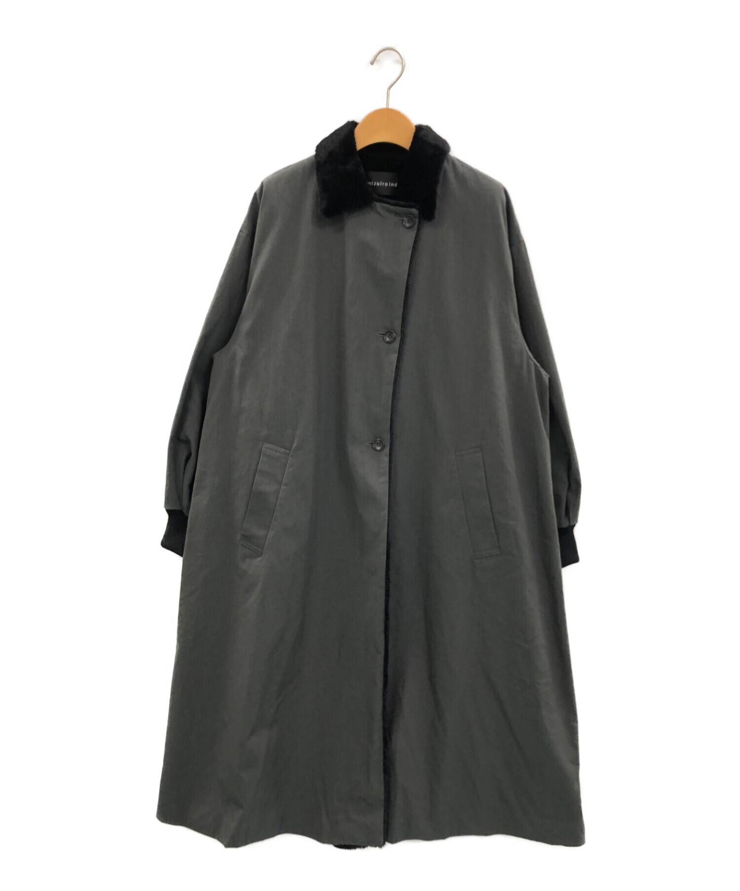 中古・古着通販】mizuiro-ind (ミズイロインド) back boa coat グレー サイズ:-｜ブランド・古着通販  トレファク公式【TREFAC FASHION】スマホサイト