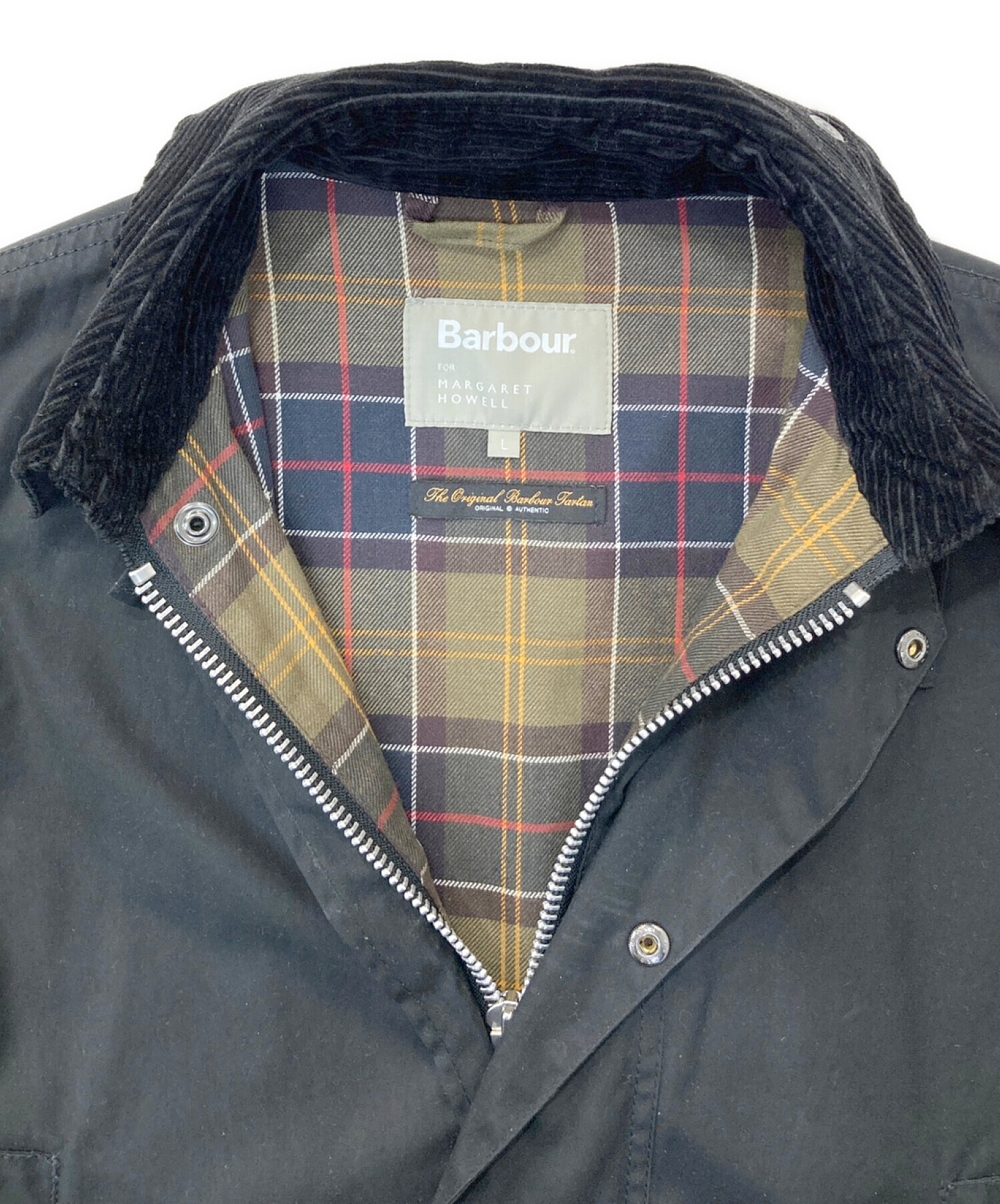 Barbour (バブアー) MARGARET HOWELL (マーガレットハウエル) SL BORDER　579-62250017 ブラック  サイズ:L