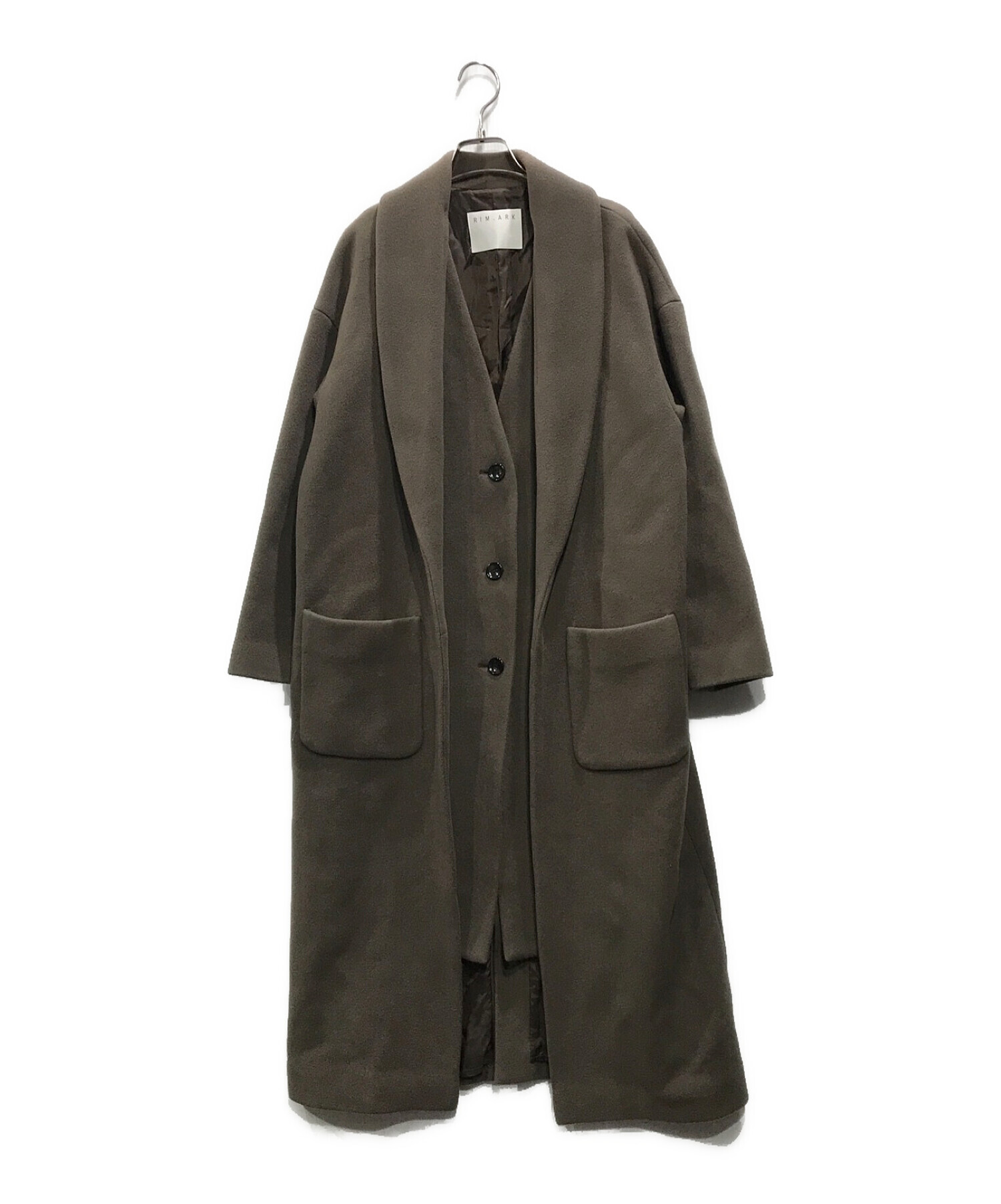 RIM.ARK (リムアーク) Layered style long coat ブラウン サイズ:38