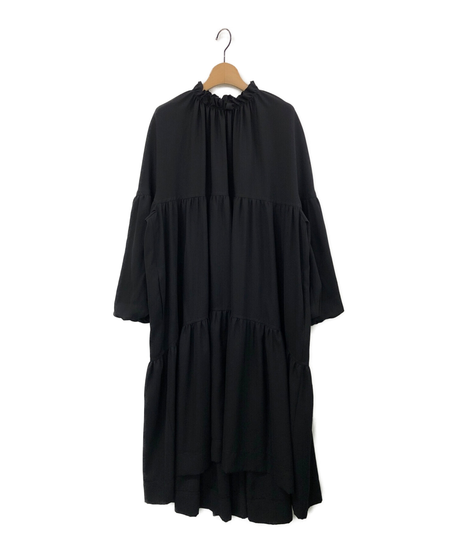 IRENE (アイレネ) Tiered Mantle Dress ブラック サイズ:36