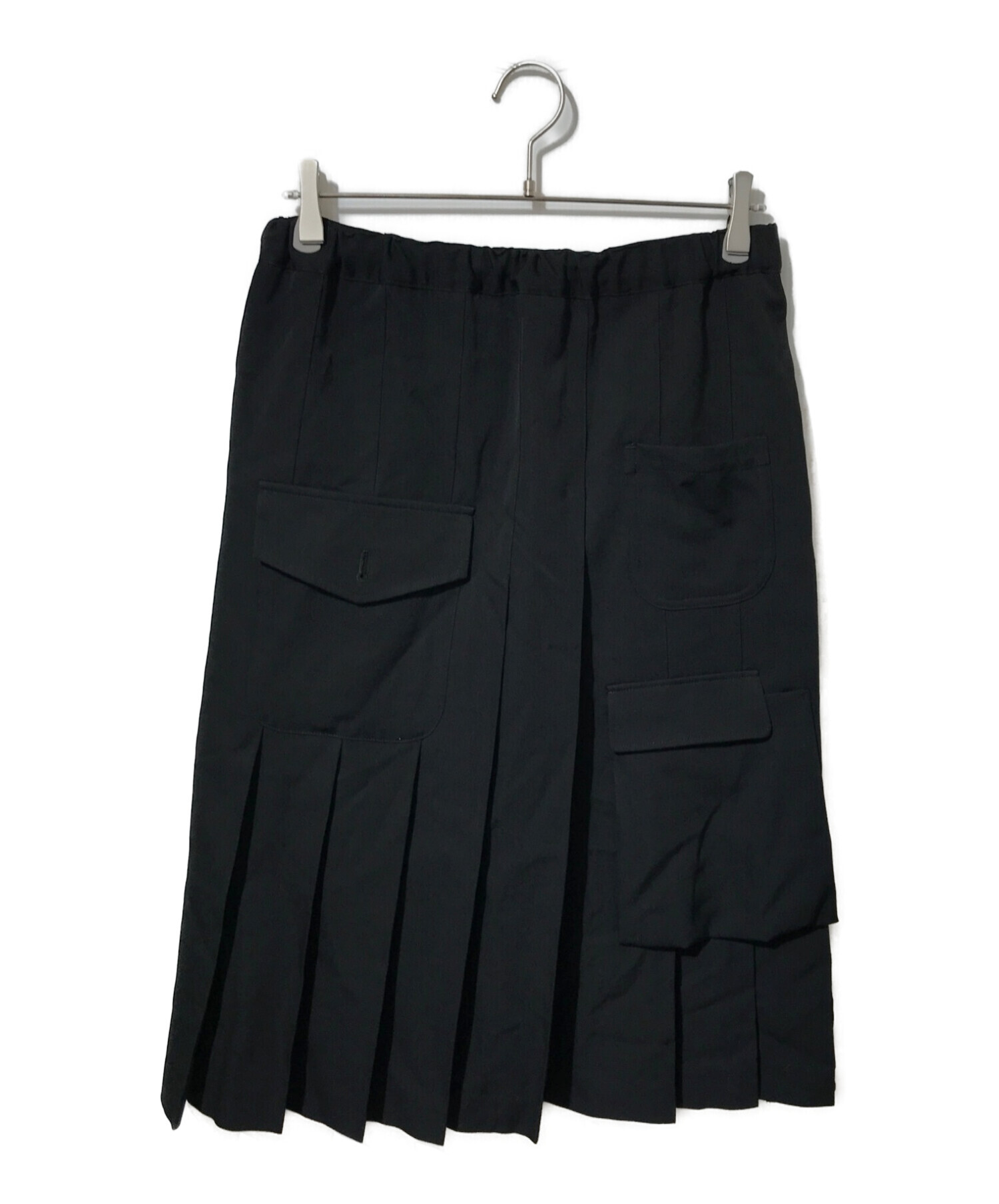 COMME des GARCONS COMME des GARCONS (コムデギャルソン コムデギャルソン) デザインポケットプリーツスカート  ブラック サイズ:S