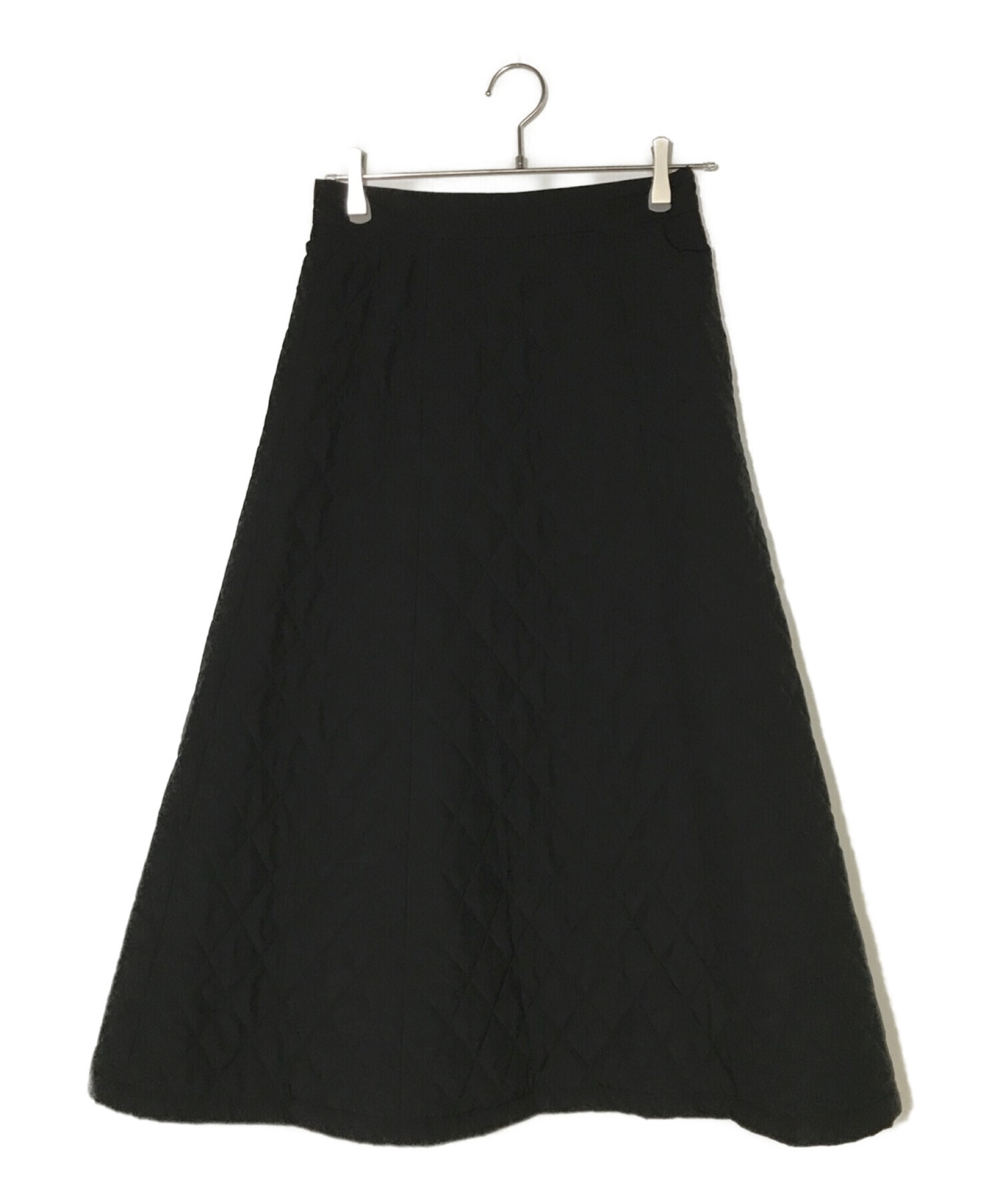 UNITED ARROWS (ユナイテッドアローズ) キルティングフレアスカート ブラック サイズ:38