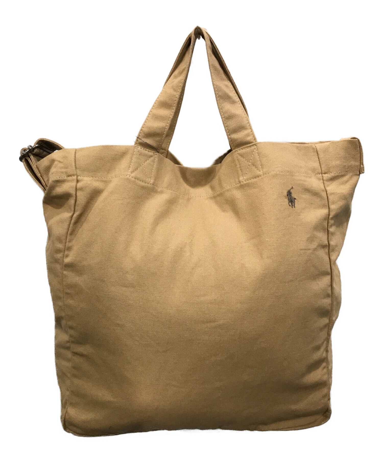 POLO RALPH LAUREN (ポロ・ラルフローレン) Plage (プラージュ) CTN CANVAS SHOPPER トートバッグ ベージュ