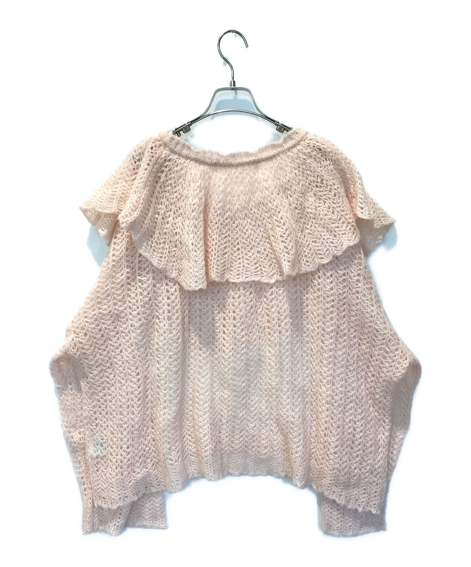 Honey mi Honey (ハニーミーハニー) frill collar crochet knit ピンク サイズ:F