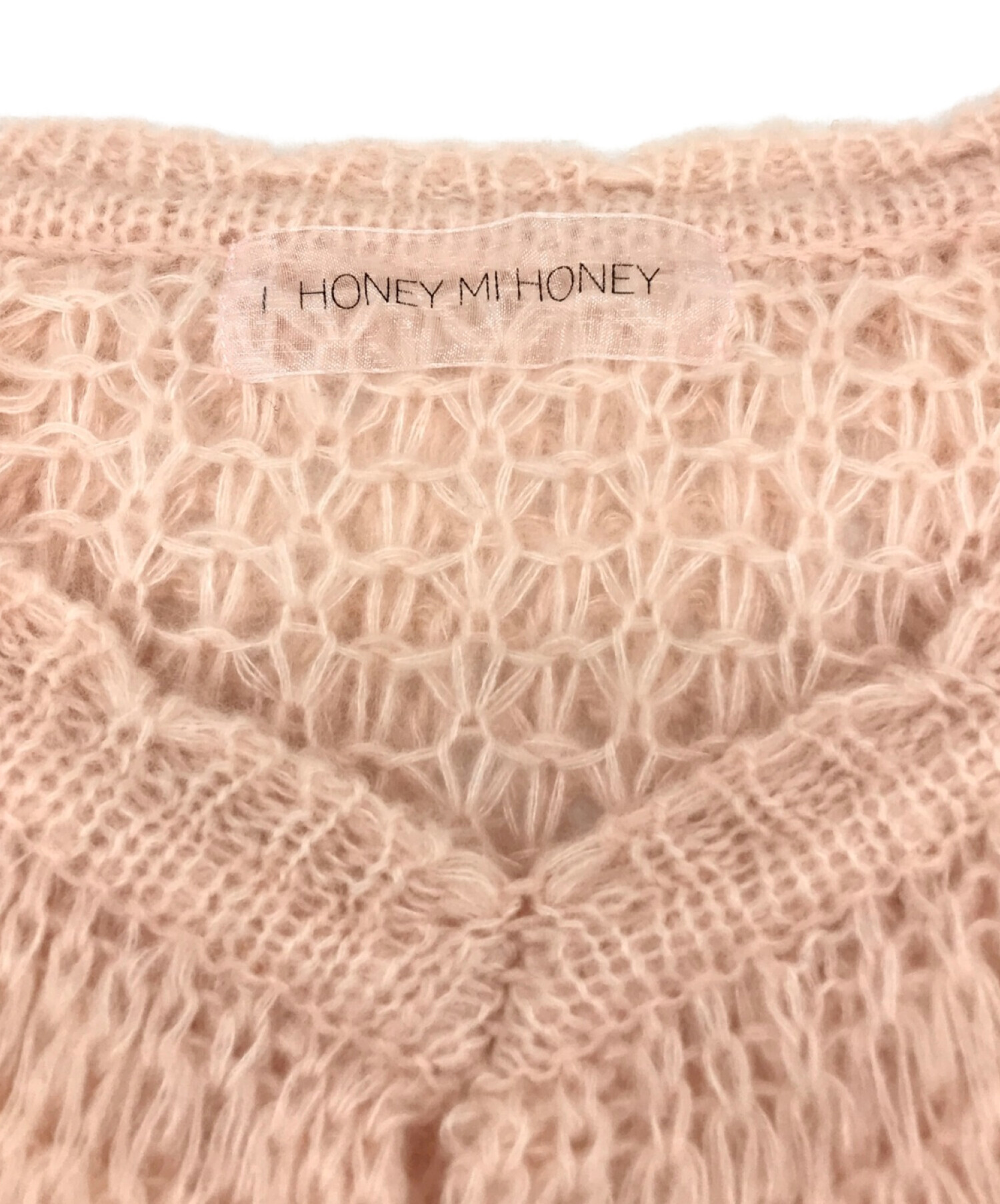 Honey mi Honey (ハニーミーハニー) frill collar crochet knit ピンク サイズ:F