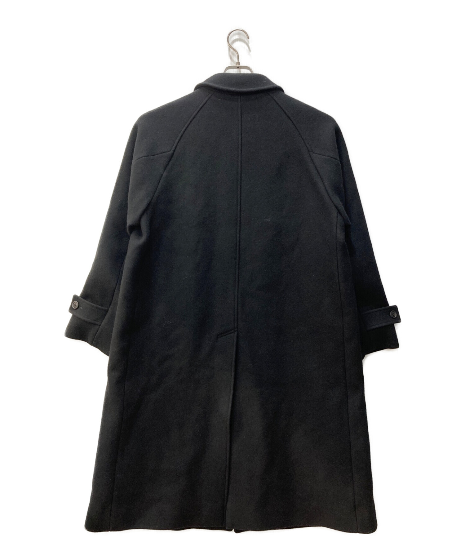 STEVEN ALAN (スティーブンアラン) 100S MELTON BAL COLLAR LONG COAT　8125-174-0494 ブラック  サイズ: M