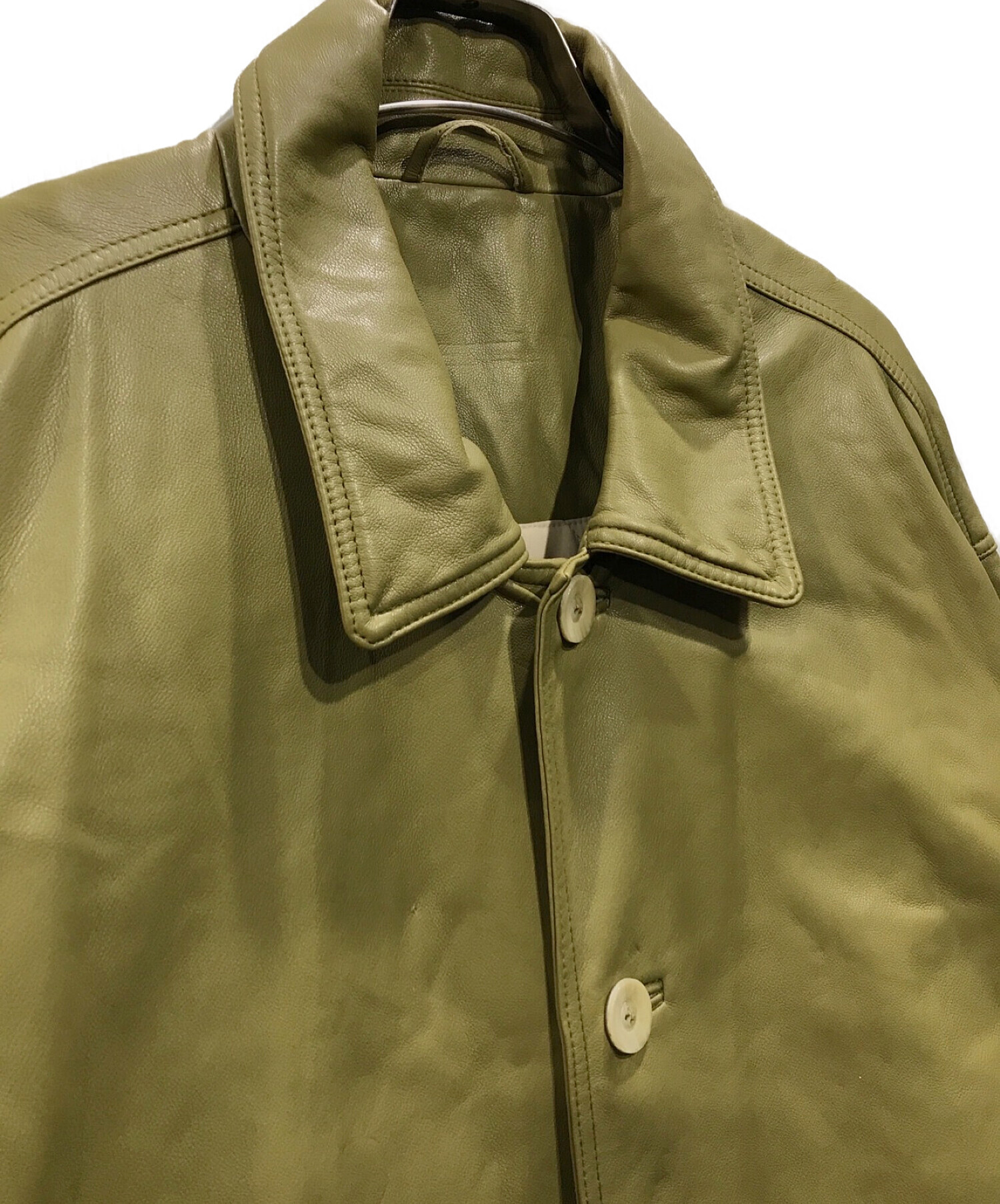 TODAYFUL (トゥデイフル) Leather Over Jacket レザーオーバージャケット カーキ サイズ:36