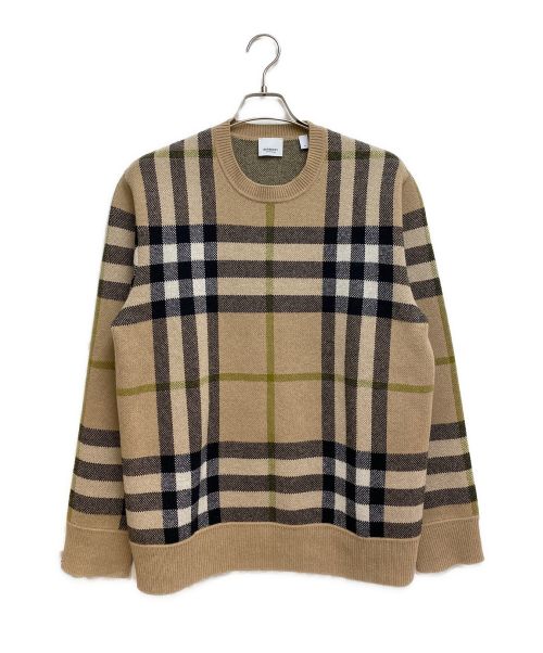 中古・古着通販】BURBERRY (バーバリー) チェック柄カシミヤセーター