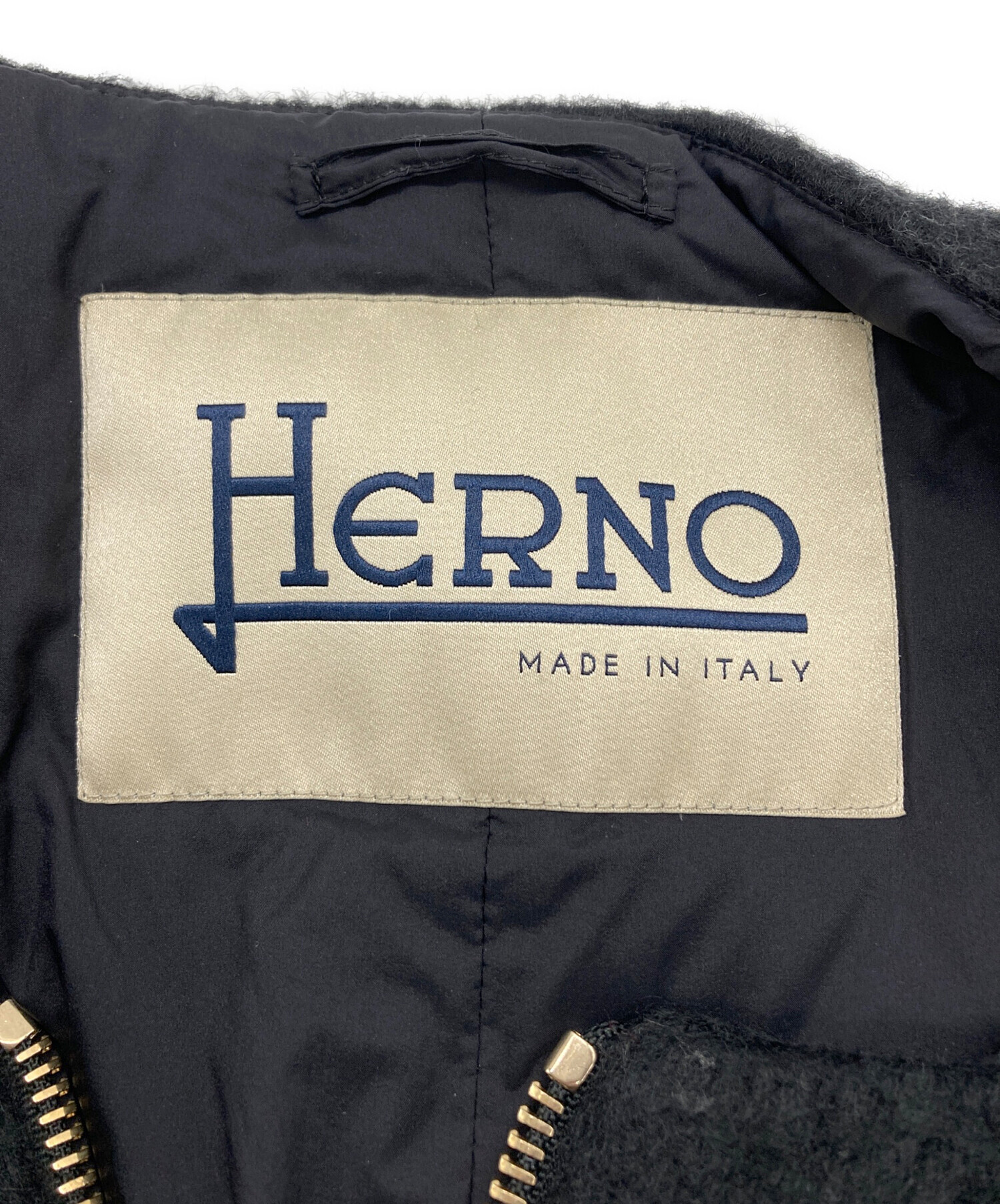 中古・古着通販】HERNO (ヘルノ) 異素材切替ダウンコート ブラック サイズ:SIZE 38｜ブランド・古着通販 トレファク公式【TREFAC  FASHION】スマホサイト