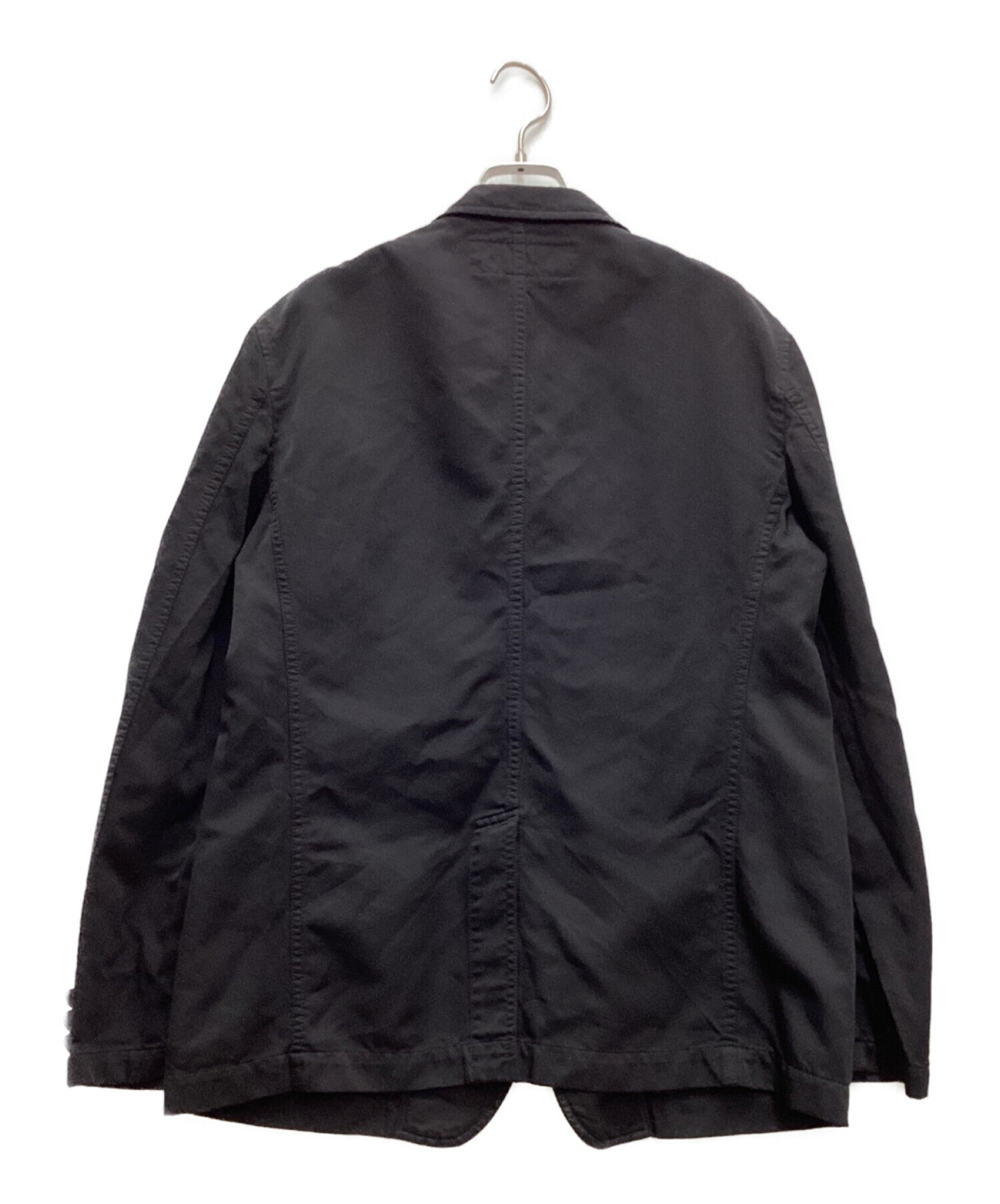 COMME des GARCONS HOMME (コムデギャルソン オム) 製品染めポリ縮絨ジャケット ブラック サイズ:S