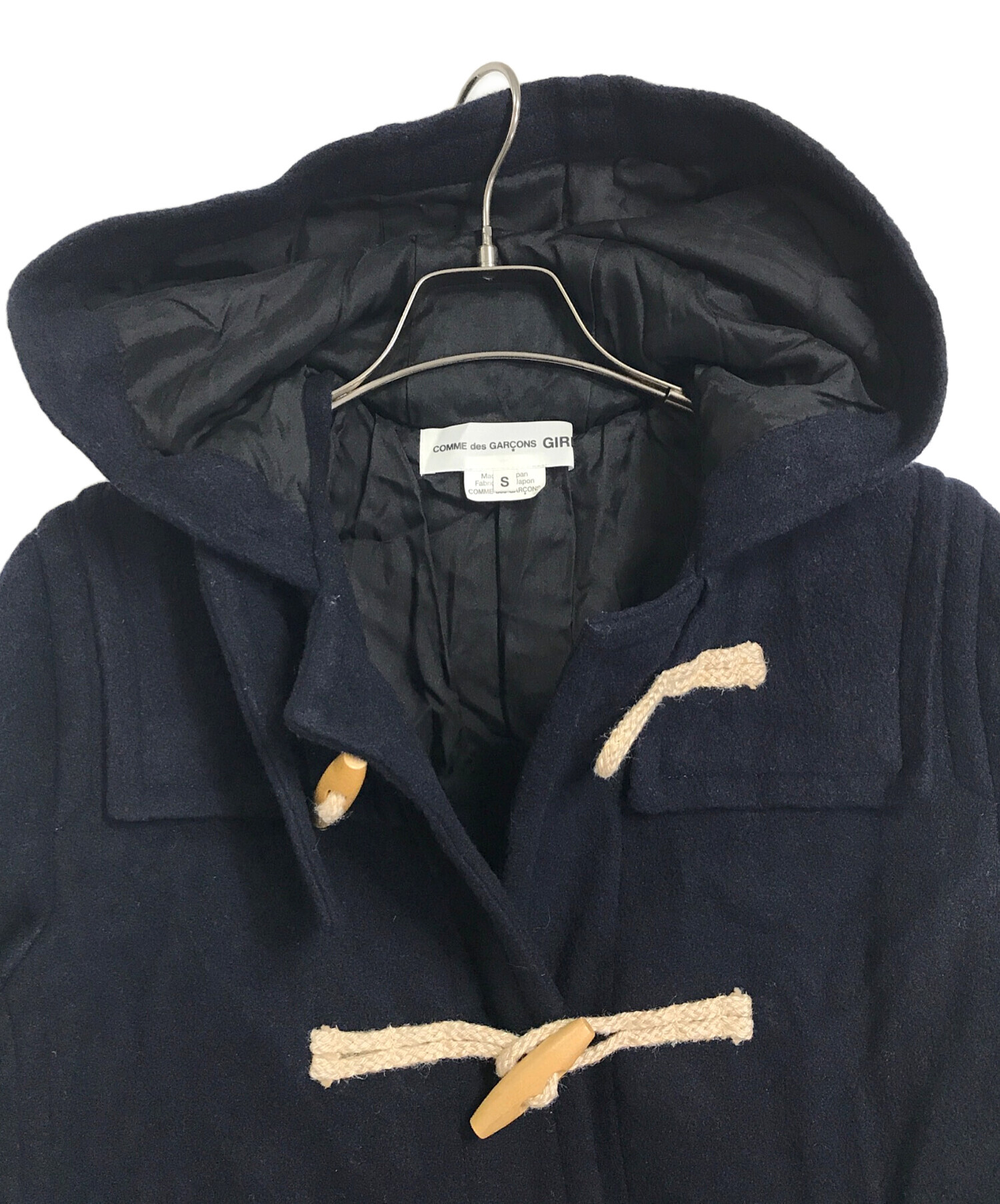 中古・古着通販】COMME des GARCONS GIRL (コムデギャルソンガール) ダッフルコート デザインコート ロングコート 10年AW  日本製 ネイビー サイズ:S｜ブランド・古着通販 トレファク公式【TREFAC FASHION】スマホサイト