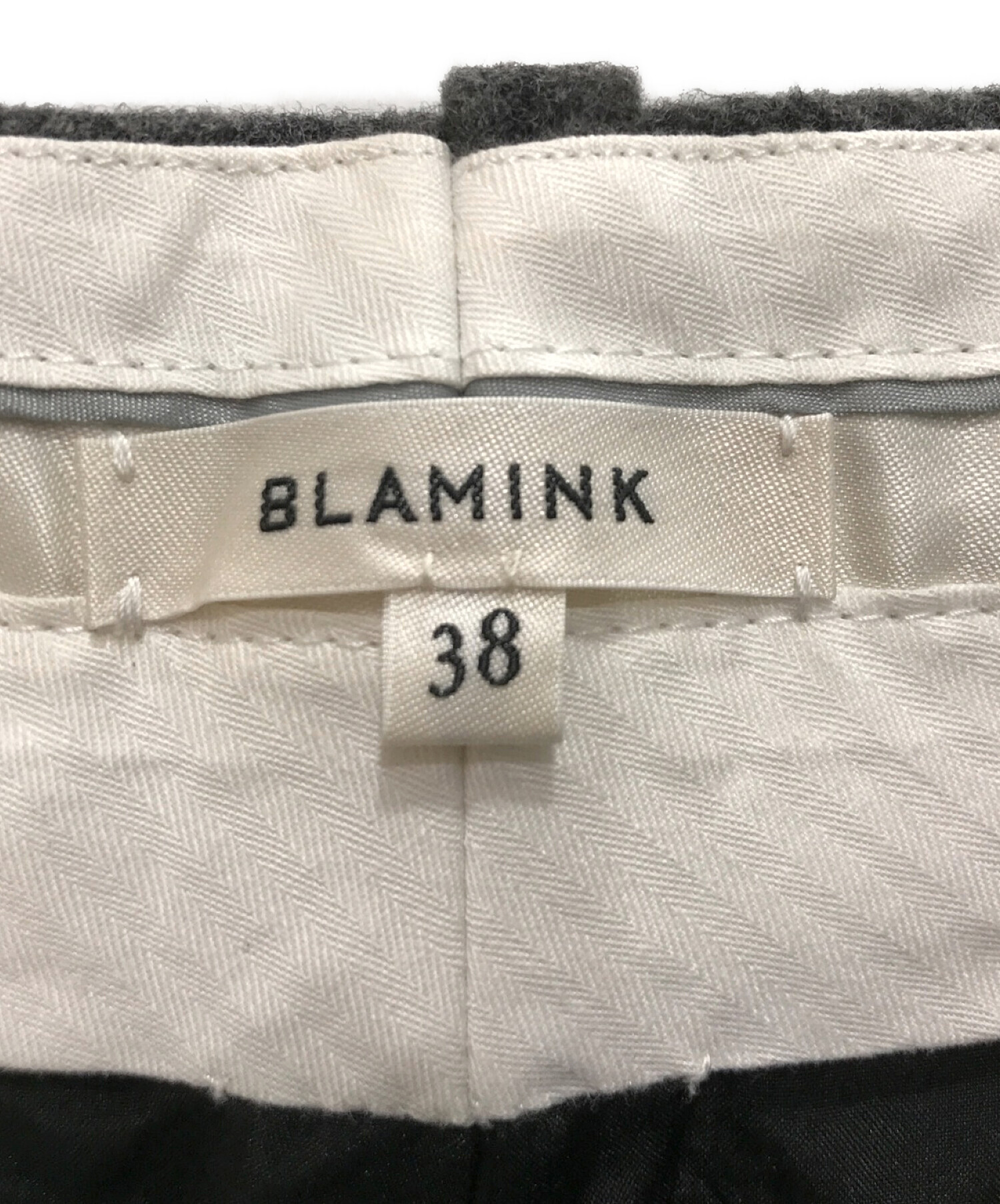 中古・古着通販】BLAMINK (ブラミンク) チェックウールワイドパンツ