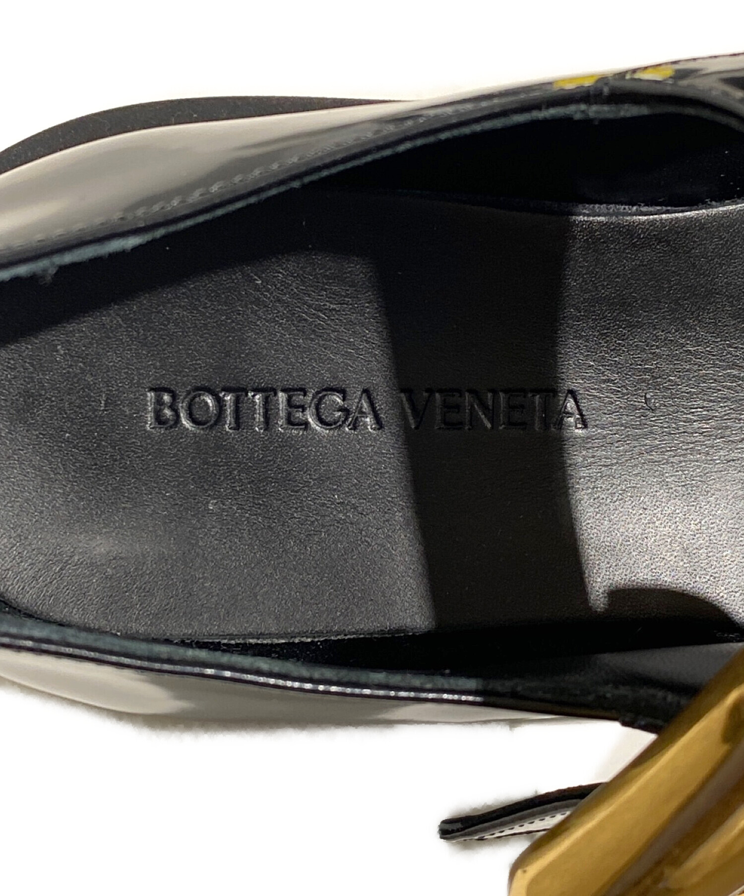 BOTTEGA VENETA (ボッテガベネタ) 23AW ブラッシュレザー メアリージェーン フラットシューズ ブラック サイズ:38