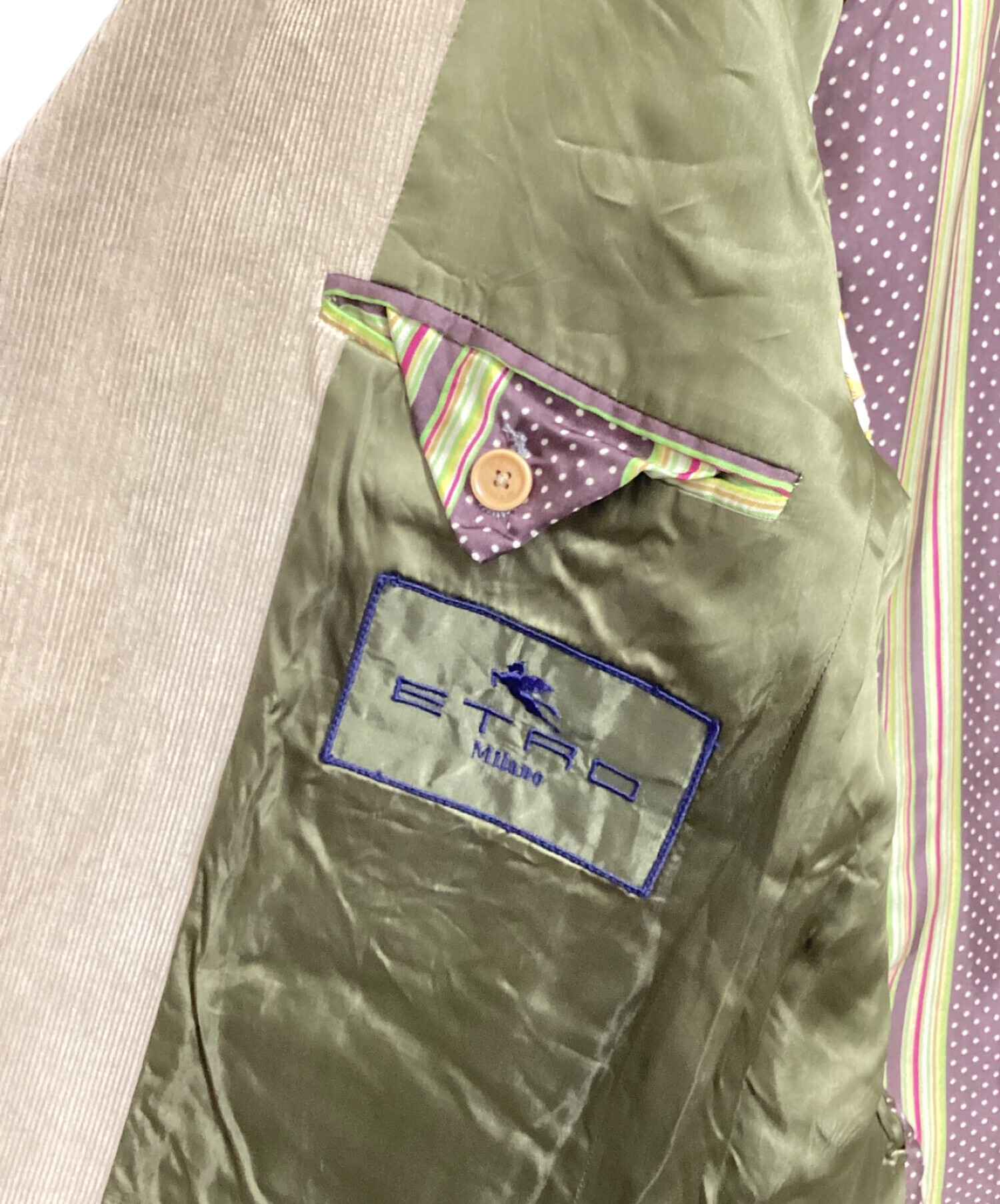 中古・古着通販】ETRO (エトロ) コーデュロイジャケット ベージュ