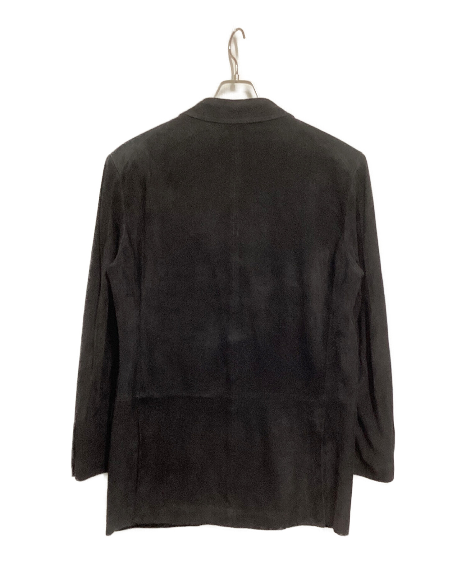 ERMENEGILDO ZEGNA (エルメネジルド・ゼニア) スウェードレザージャケット ブラック サイズ:52 L