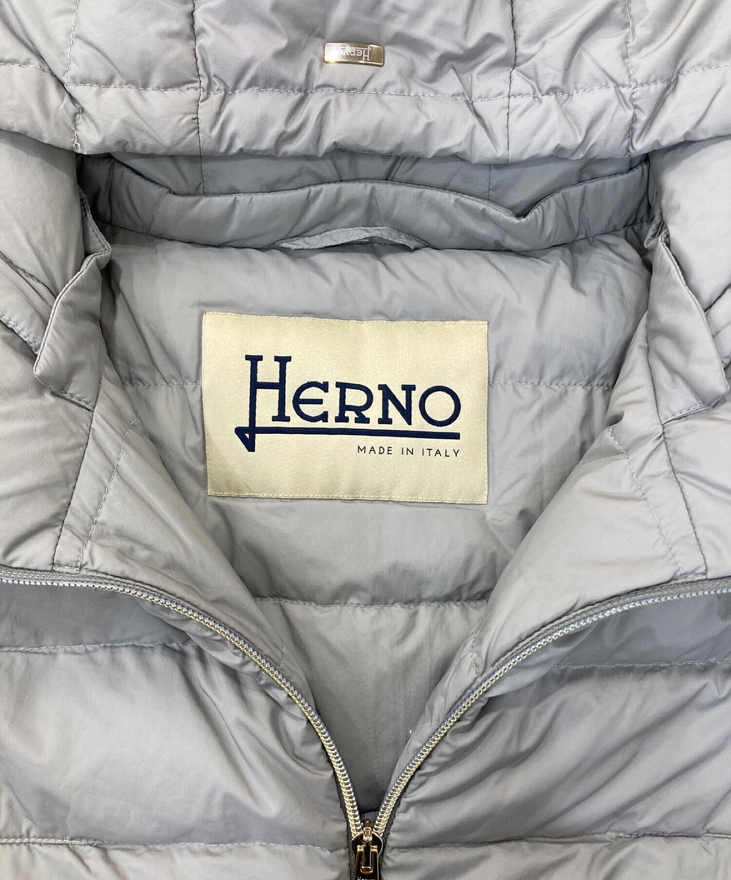 中古・古着通販】HERNO (ヘルノ) 異素材ダウンコート CA0246D-M02 グレー サイズ:40｜ブランド・古着通販  トレファク公式【TREFAC FASHION】スマホサイト