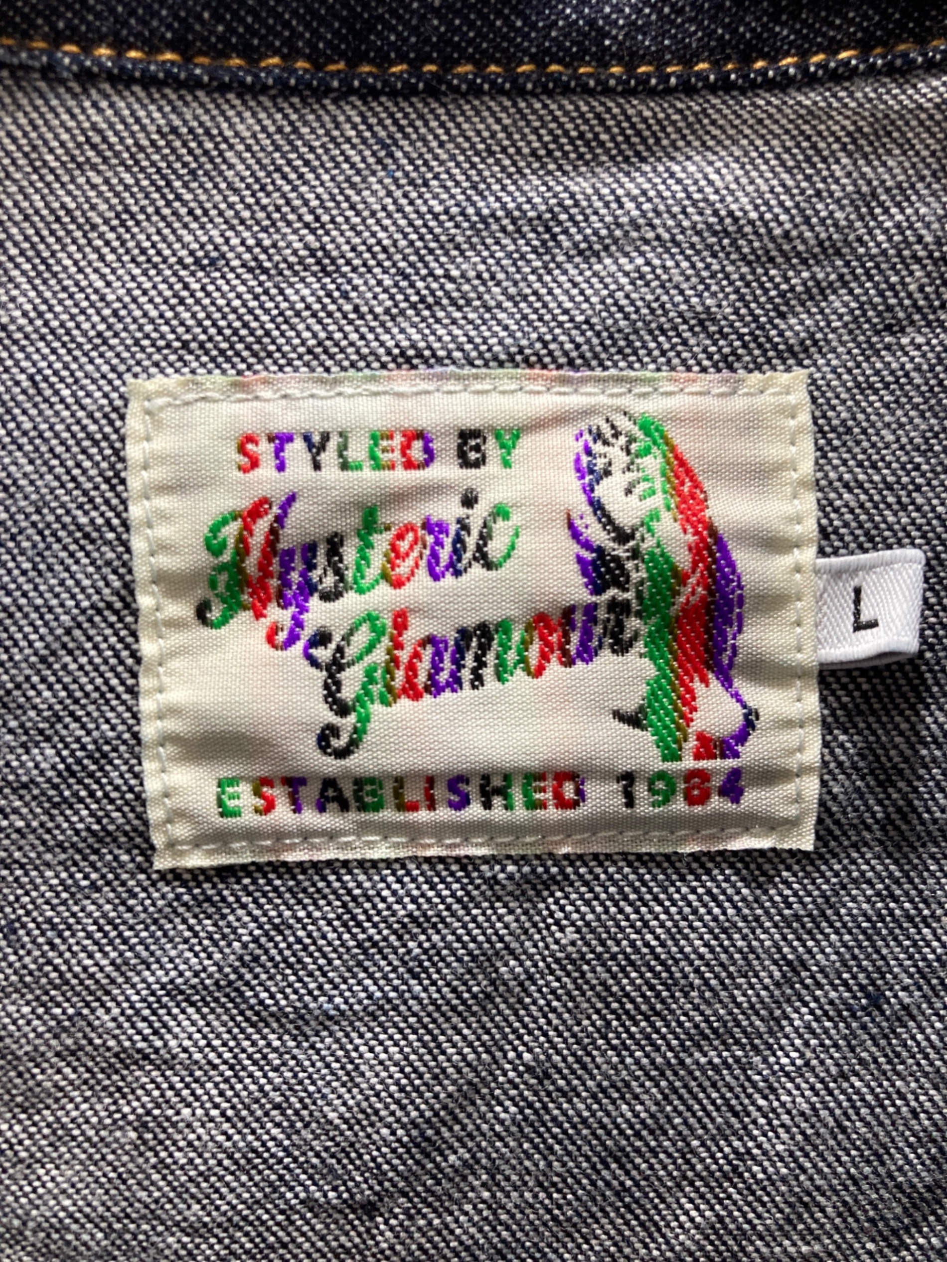 中古・古着通販】Hysteric Glamour (ヒステリックグラマー) HYSTERIC刺繍 ウエスタンデニムシャツ インディゴ  サイズ:L｜ブランド・古着通販 トレファク公式【TREFAC FASHION】スマホサイト