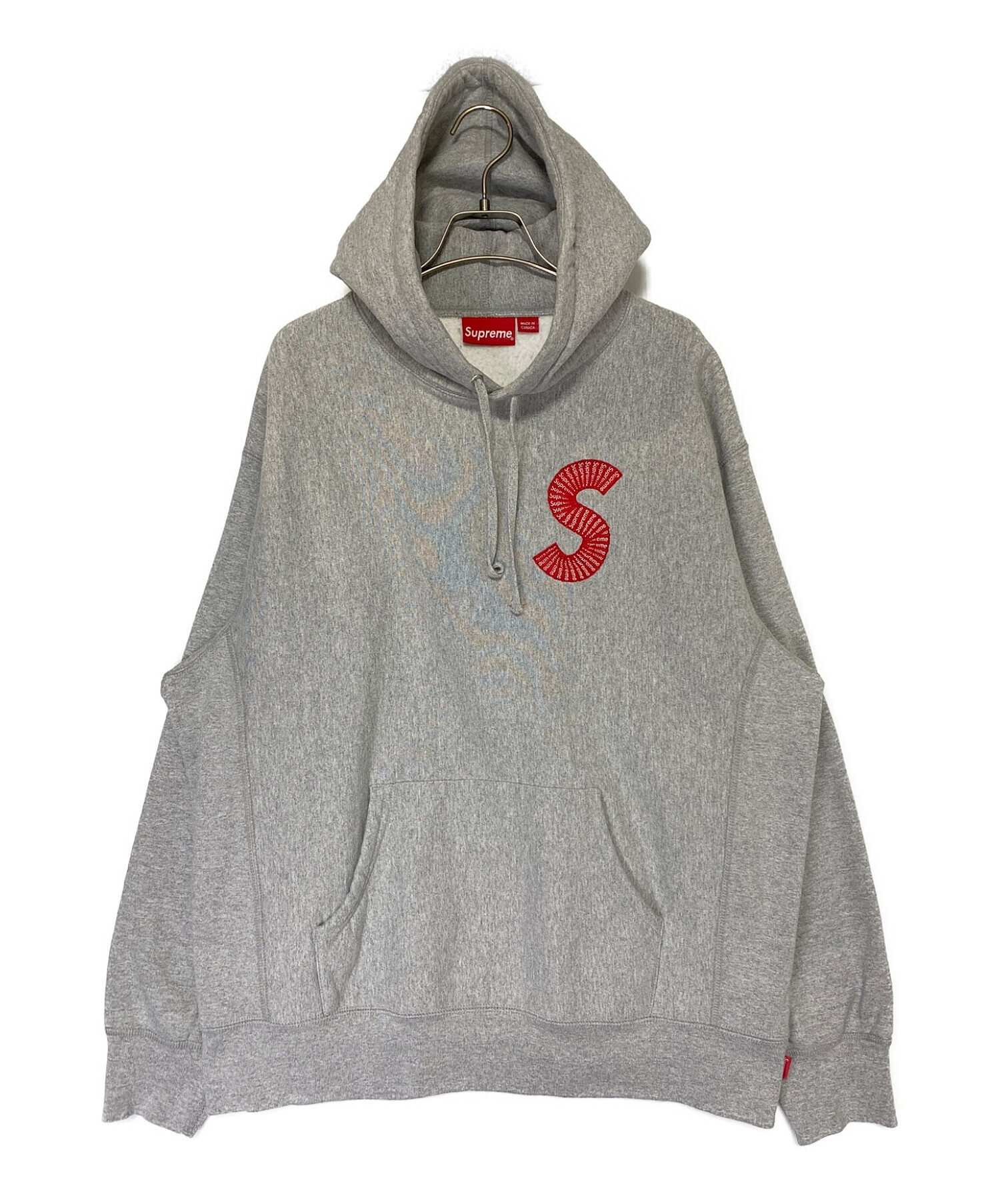 SUPREME (シュプリーム) S Logo Hooded Sweatshirt グレー サイズ:L