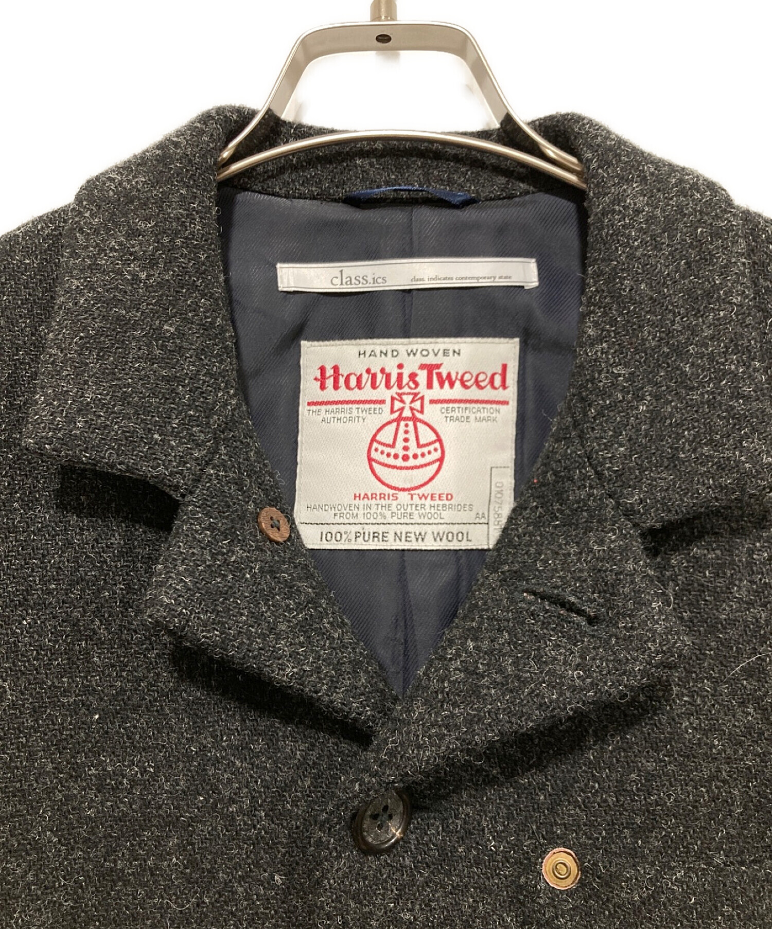 中古・古着通販】Harris Tweed (ハリスツイード) CLASS.ICS クラシックコート グレー サイズ:M｜ブランド・古着通販  トレファク公式【TREFAC FASHION】スマホサイト